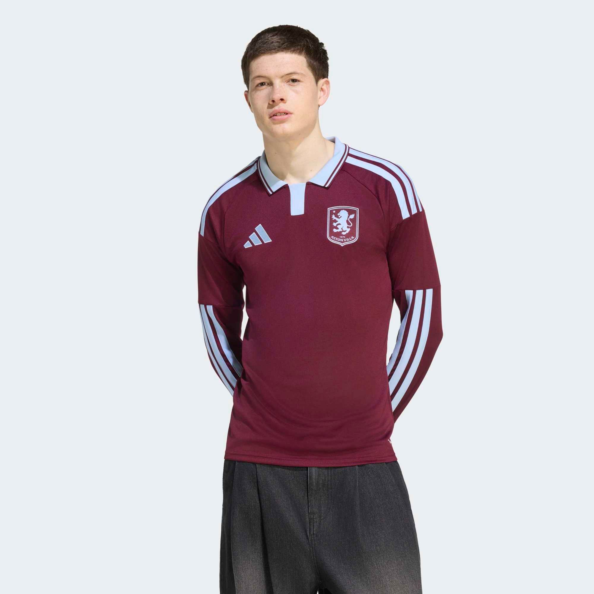 adidas Adult Aston Villa 2026 Maroon Home Replica Long Sleeve