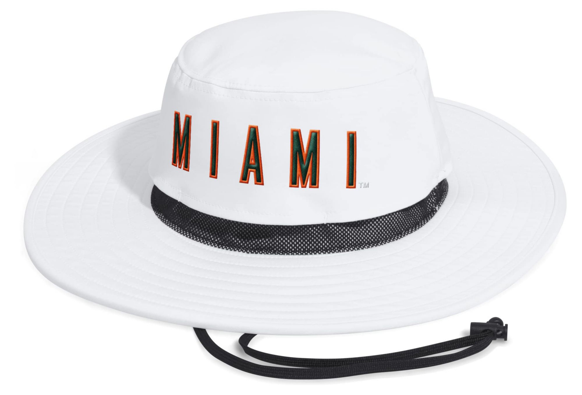 adidas Adult Miami Hurricanes White Wide Brim Hat | Dick's