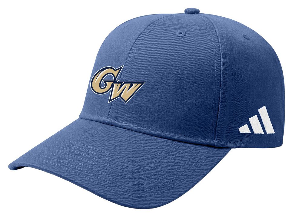adidas Adult George Washington Colonials Navy Washed Slouch