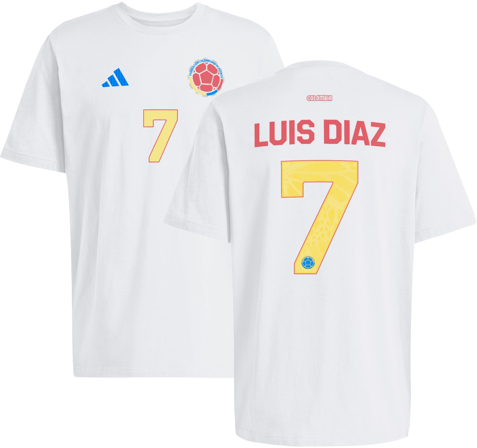 adidas Adult Colombia Luis Diaz 2026 T-Shirt | Dick's Sporting Goods