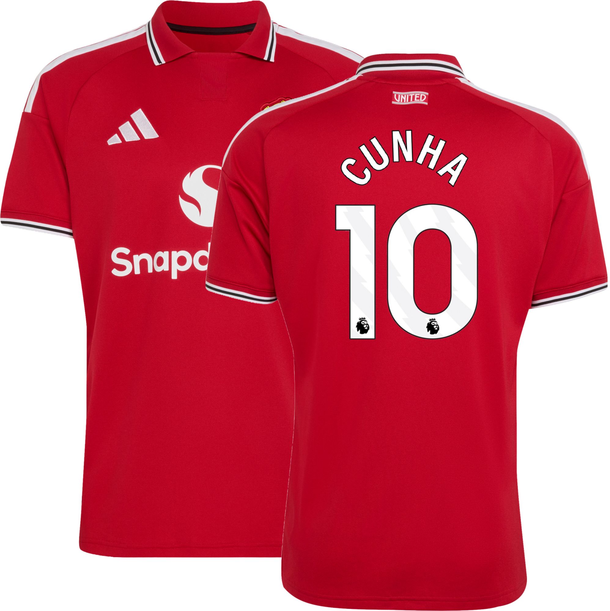 adidas Adult Manchester United Matheus Cunha 2026 Home Replica
