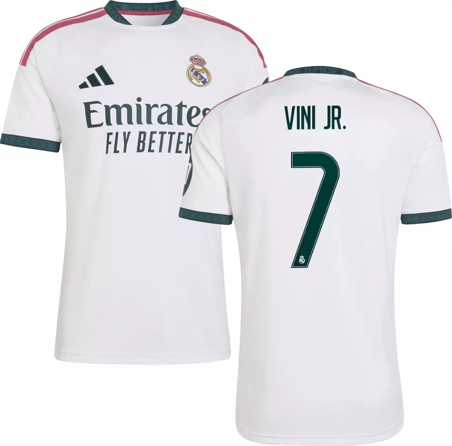 adidas Adult Real Madrid Vinicius Junior #7 2026 Home Replica Jersey