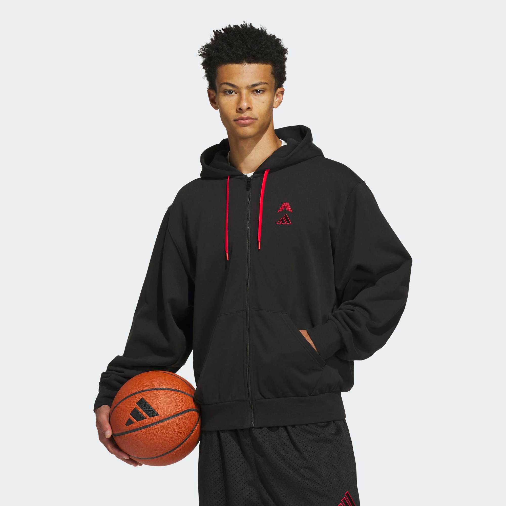 メンズ フェード スタッズ フーディー adidas Men's Anthony Edwards Foundation Full Zip Hoodie | Dick's