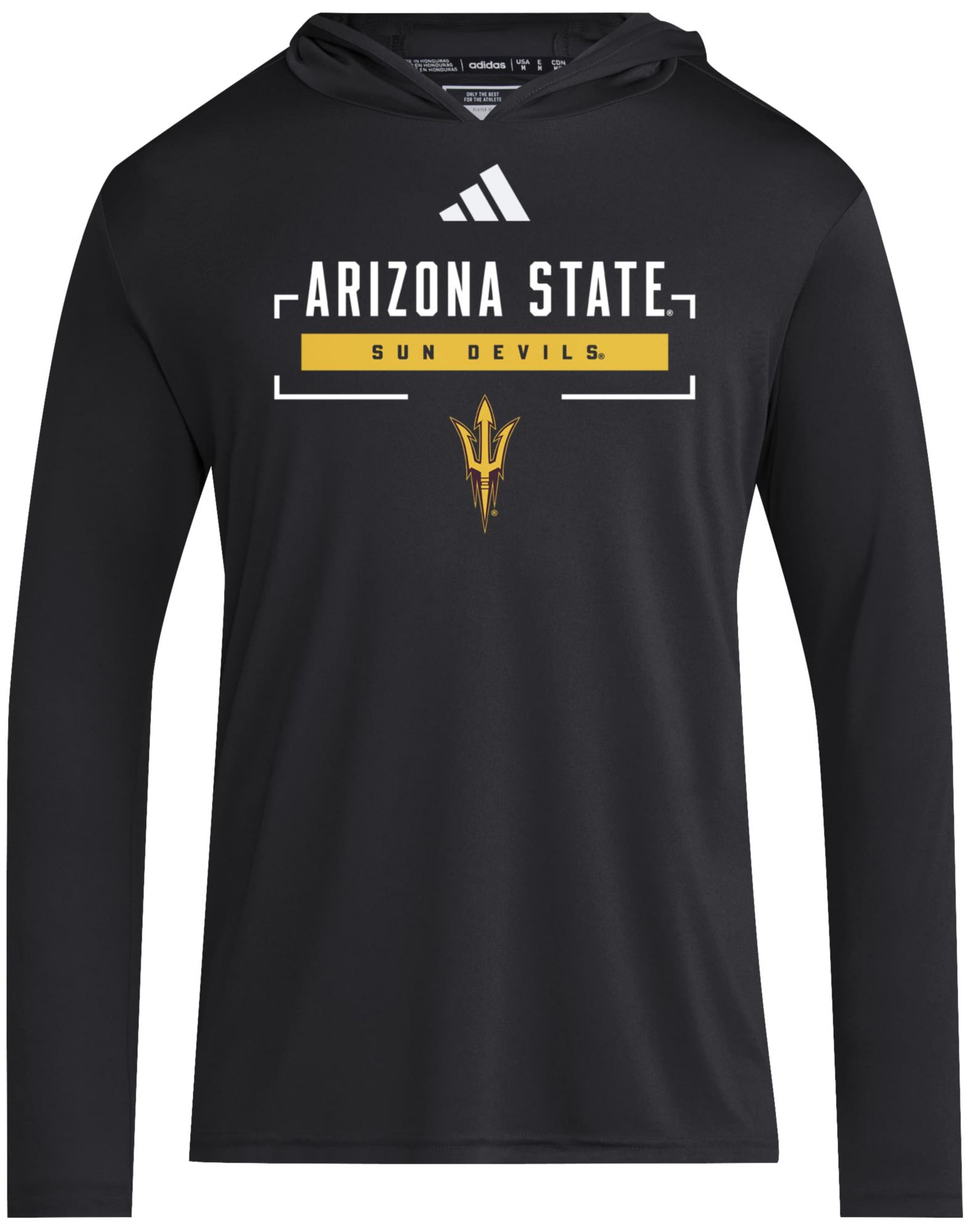 希少 アリゾナ大学 Sun Devils ロゴ刺繍 ゲームシャツ A-3723 adidas Men's Arizona State Sun Devils Black Icon Long Sleeve Shirt