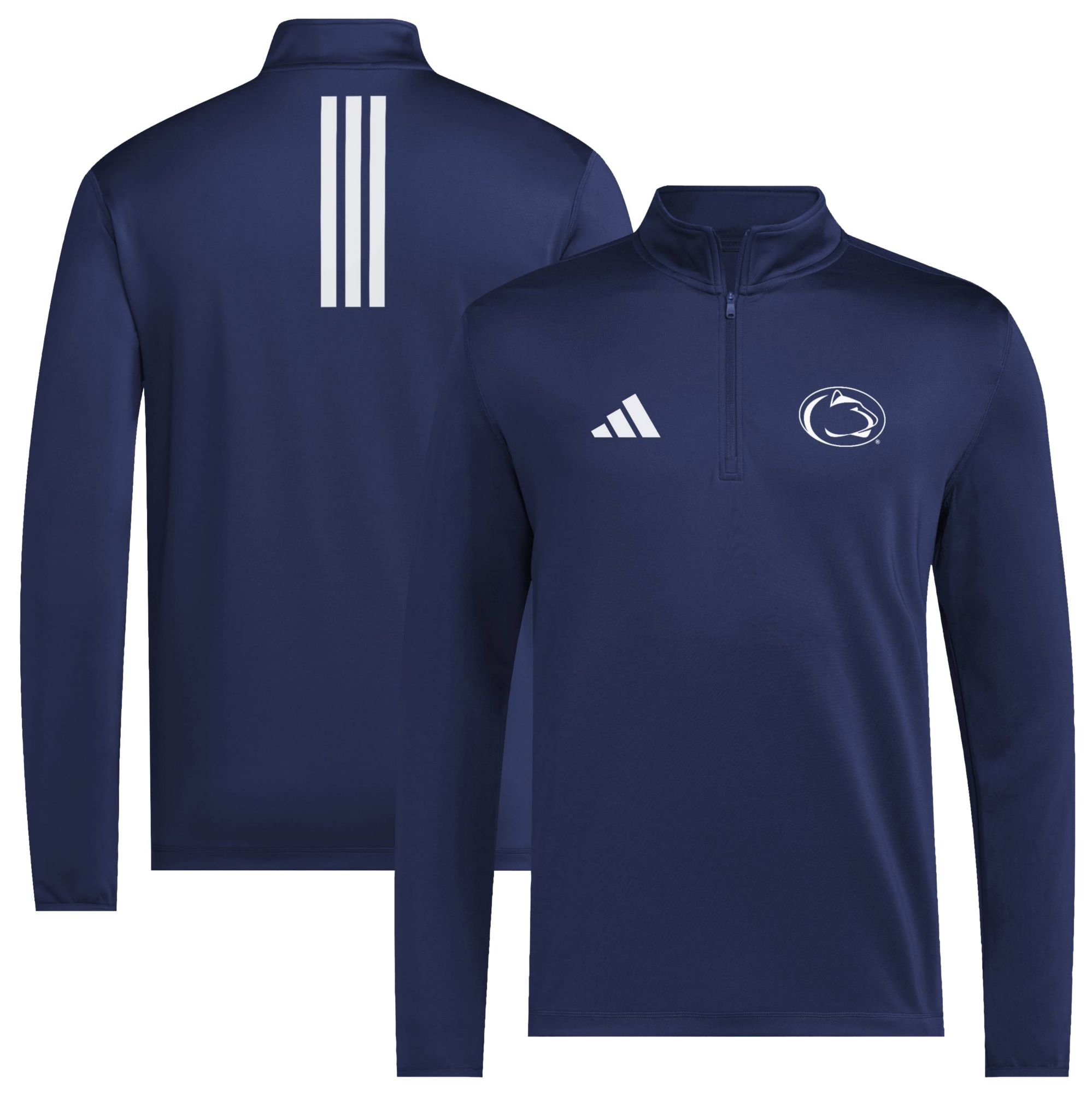  ネイビー ジップアップジャージ adidas Men's Penn State Nittany Lions Elevated Navy 1/4 Zip