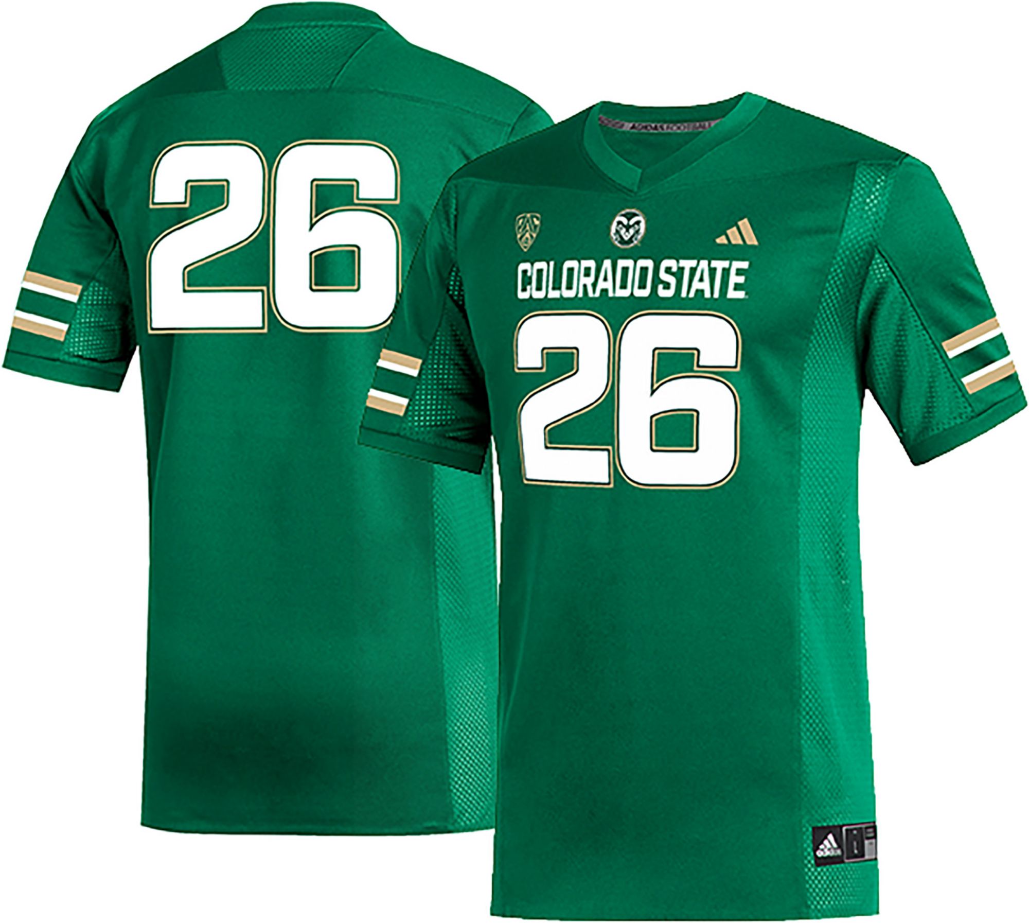 トップス football jersey adidas Men's Colorado State Rams Green Blank Replica Football