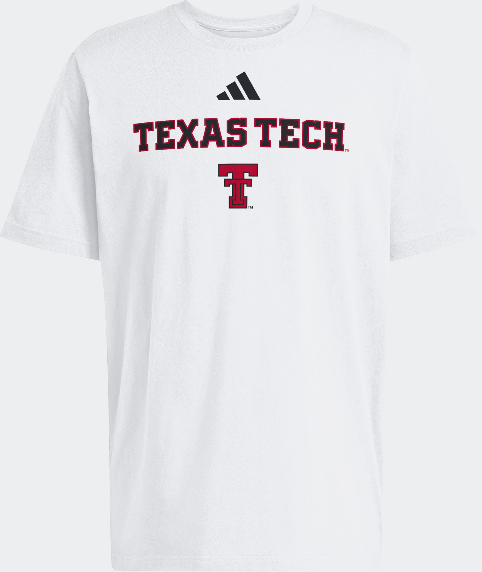 adidas Men's Texas Tech Red Raiders White Wordmark Sideline T