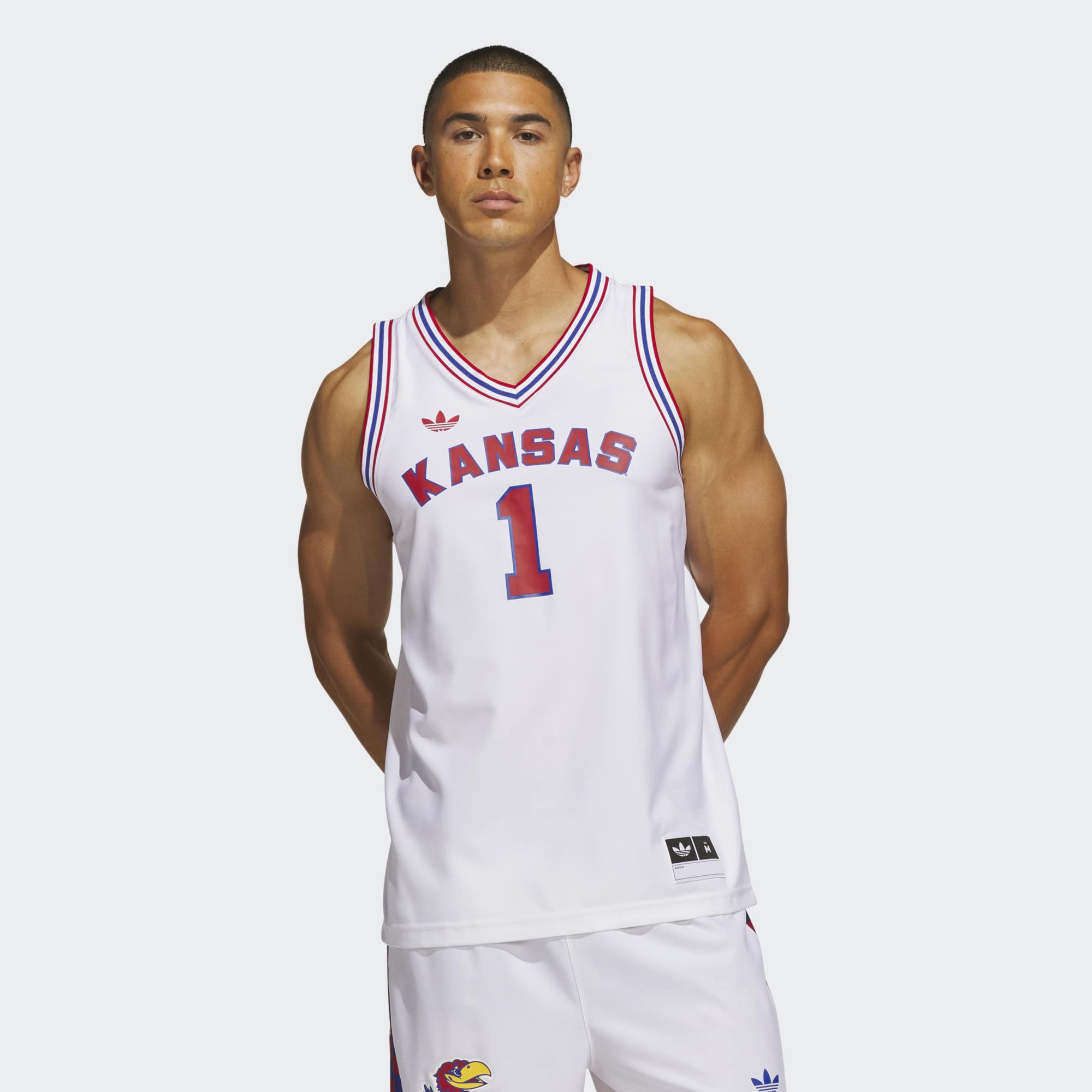 adidas Adult Kansas Jayhawks Home Replica Basketball Jersey