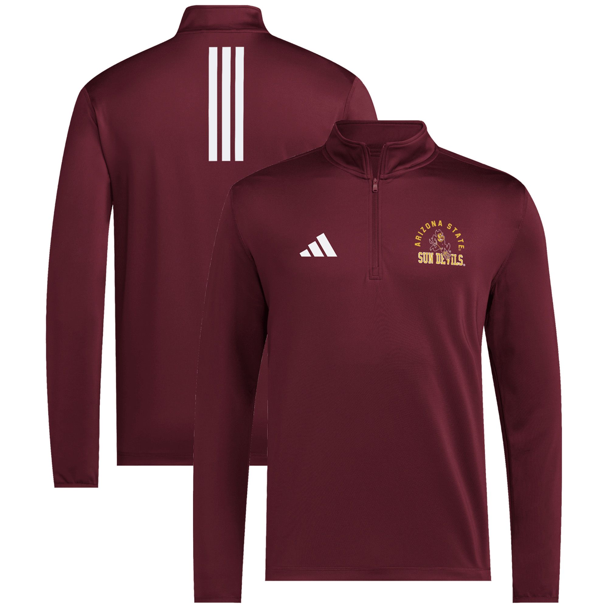 asu＠ adidas Adult Arizona State Sun Devils '87 Rose Bowl 1/4 Zip Jacket