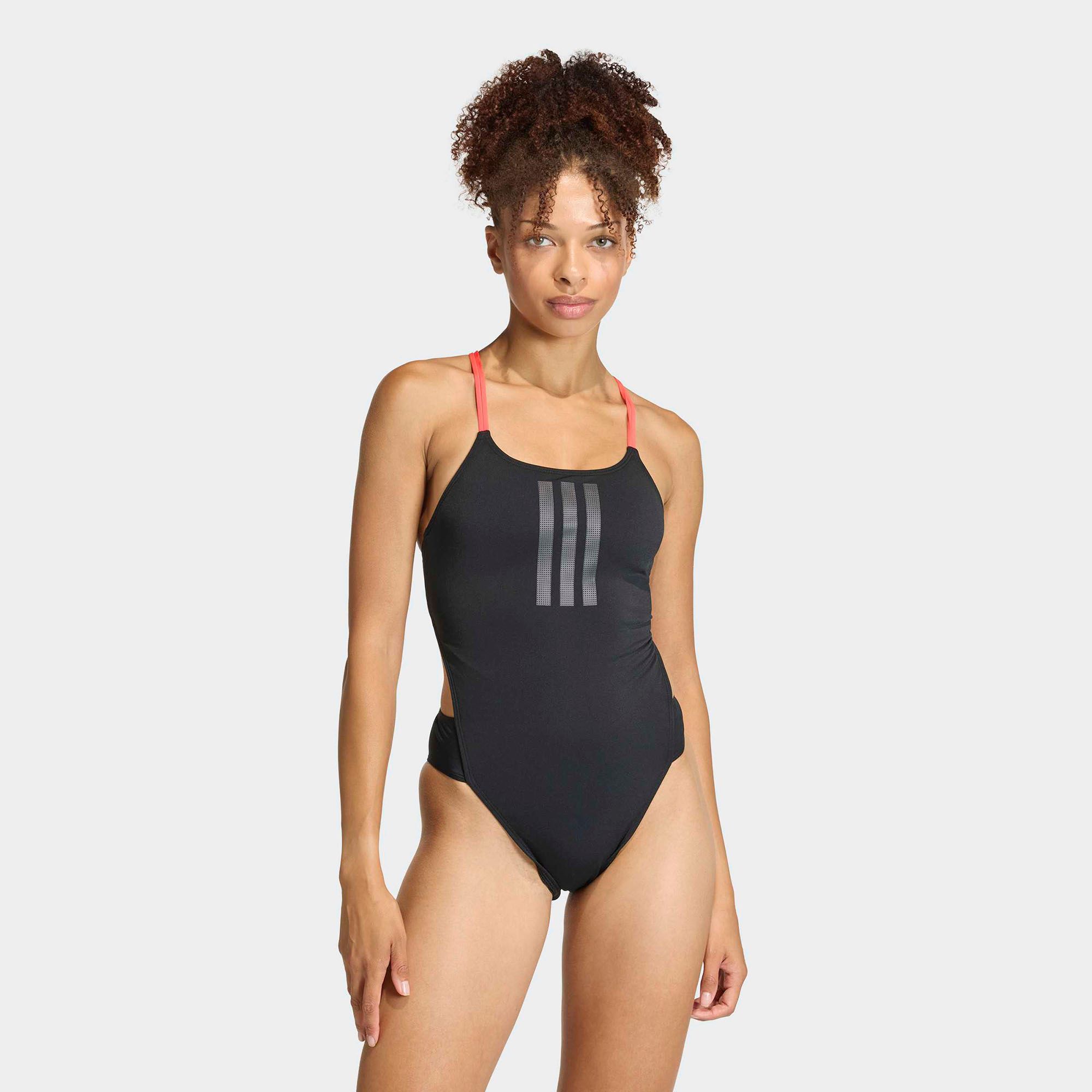 adidas Women's Ripstream 3-Stripes Tie Back Swimsuit | Dick's