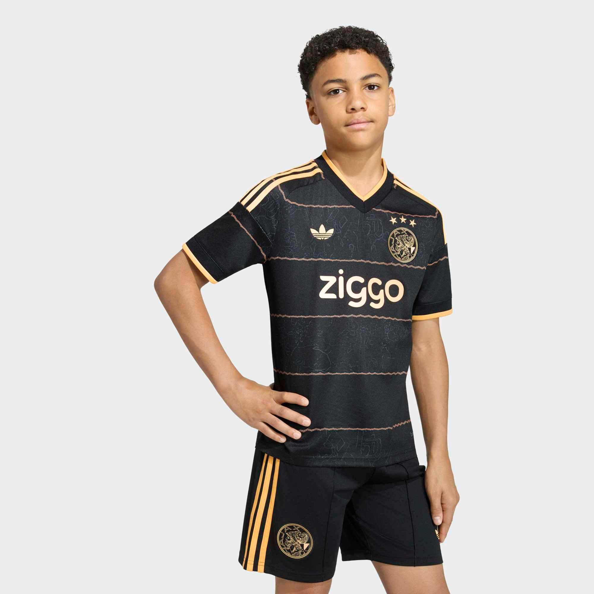 adidas Youth Ajax Amsterdam Black 2026 Away Replica Jersey