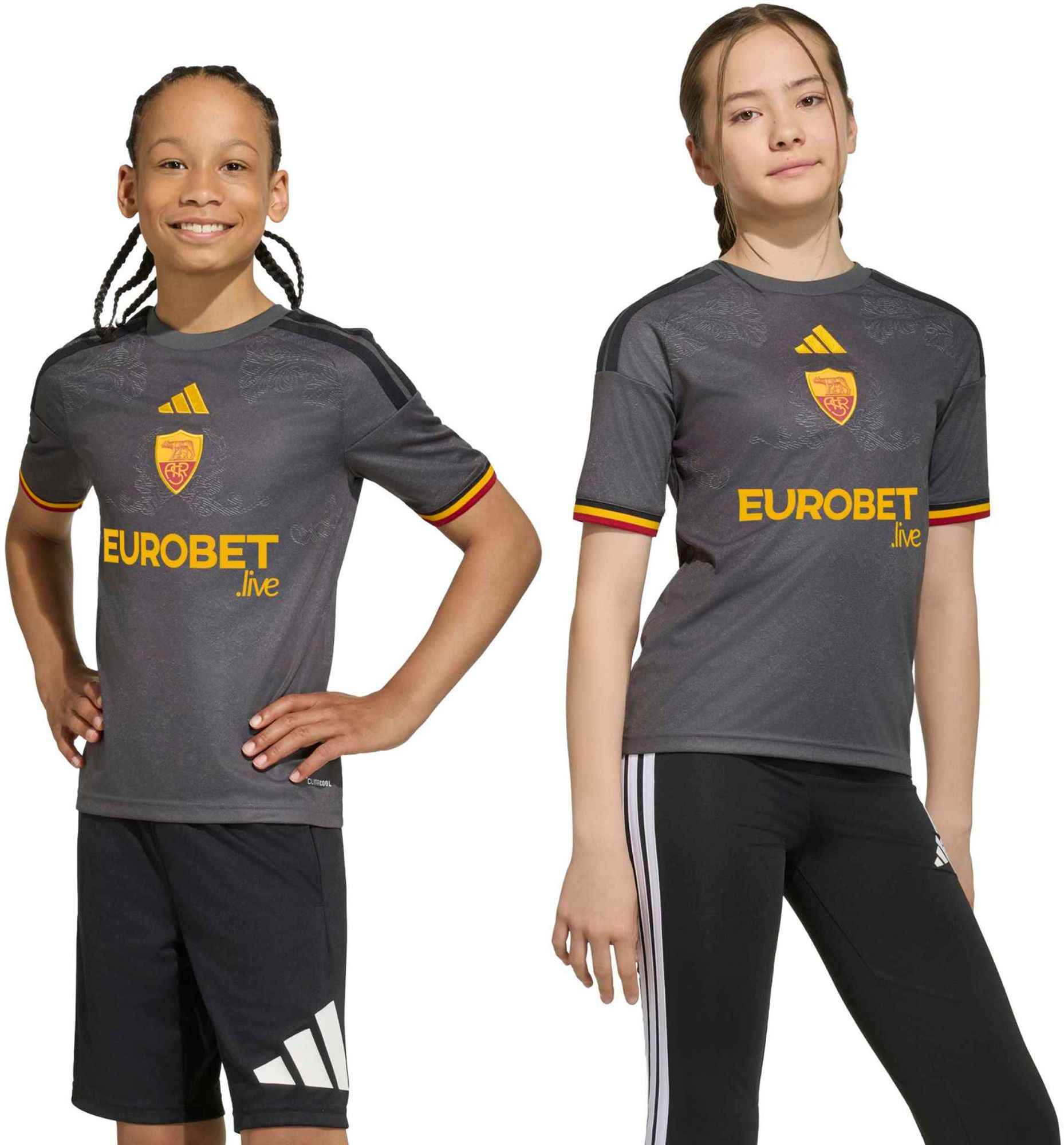 adidas Youth AS Roma Gray 2026 Third Replica Jersey | Dick's