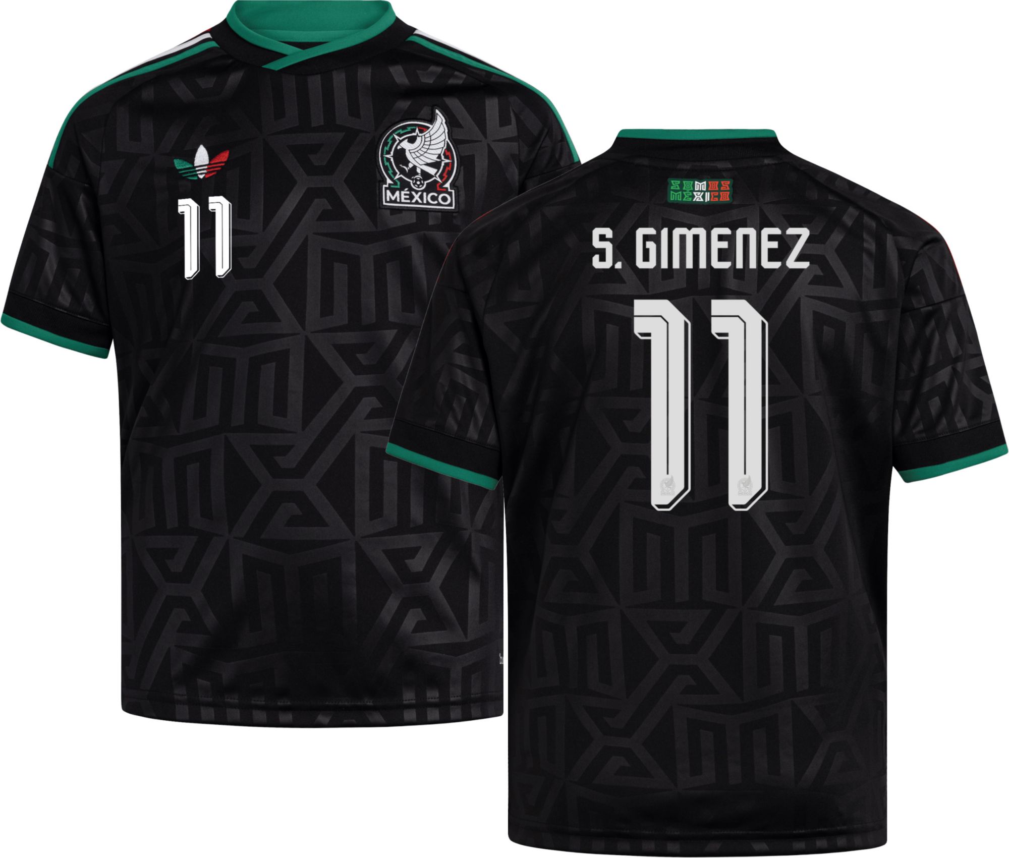  ジェレミースコット　13cm adidas Youth Mexico Santiago Giménez #11 2026 Third Replica Jersey