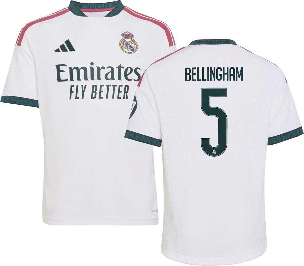 adidas Youth Real Madrid Jude Bellingham#5 2026 Home Replica