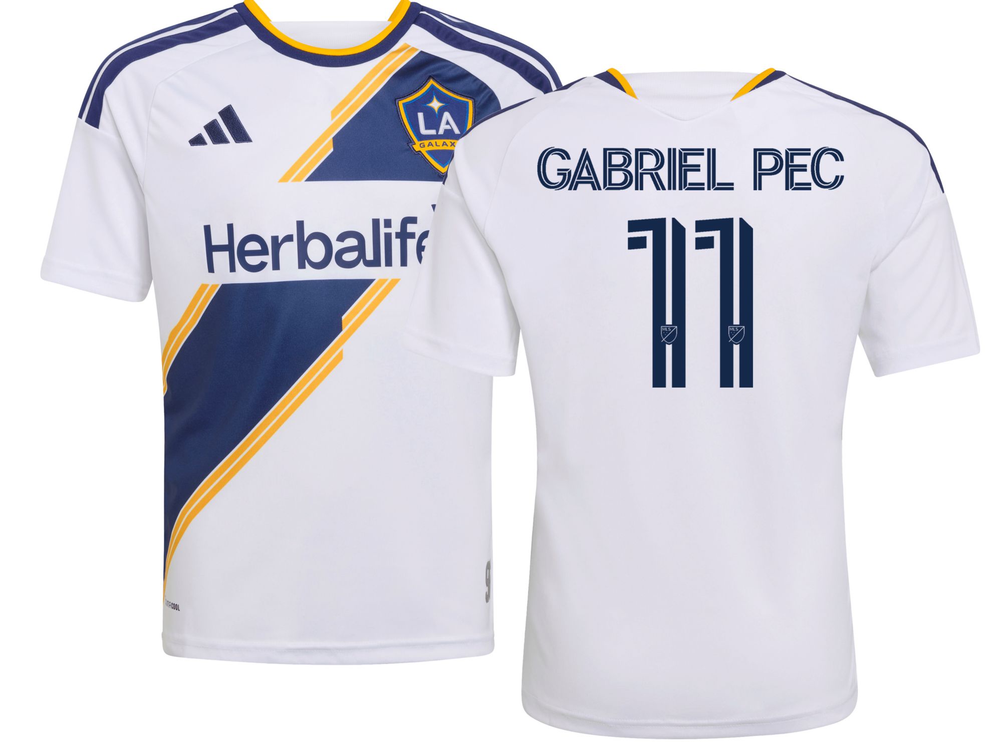 adidas Youth LA Galaxy Gabriel Pec #11 2026 Primary Replica 'The