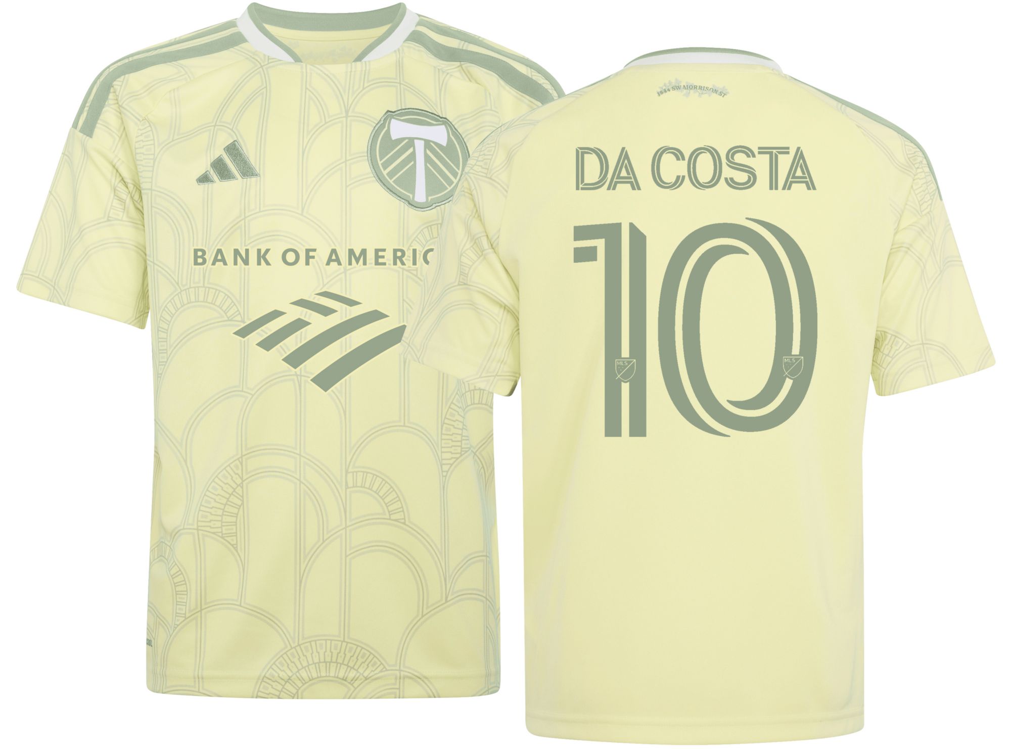 adidas Youth Portland Timbers David Da Costa #10 2026 Secondary