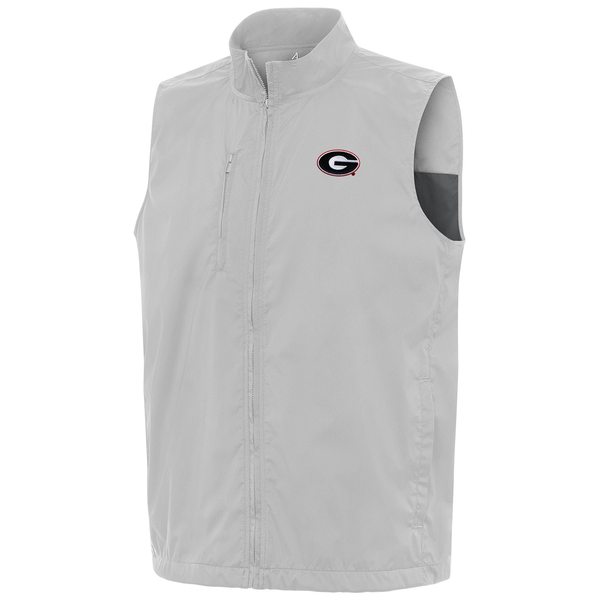 Antigua Men's Georgia Bulldogs Brisk Stone Full Zip Vest | Dick's