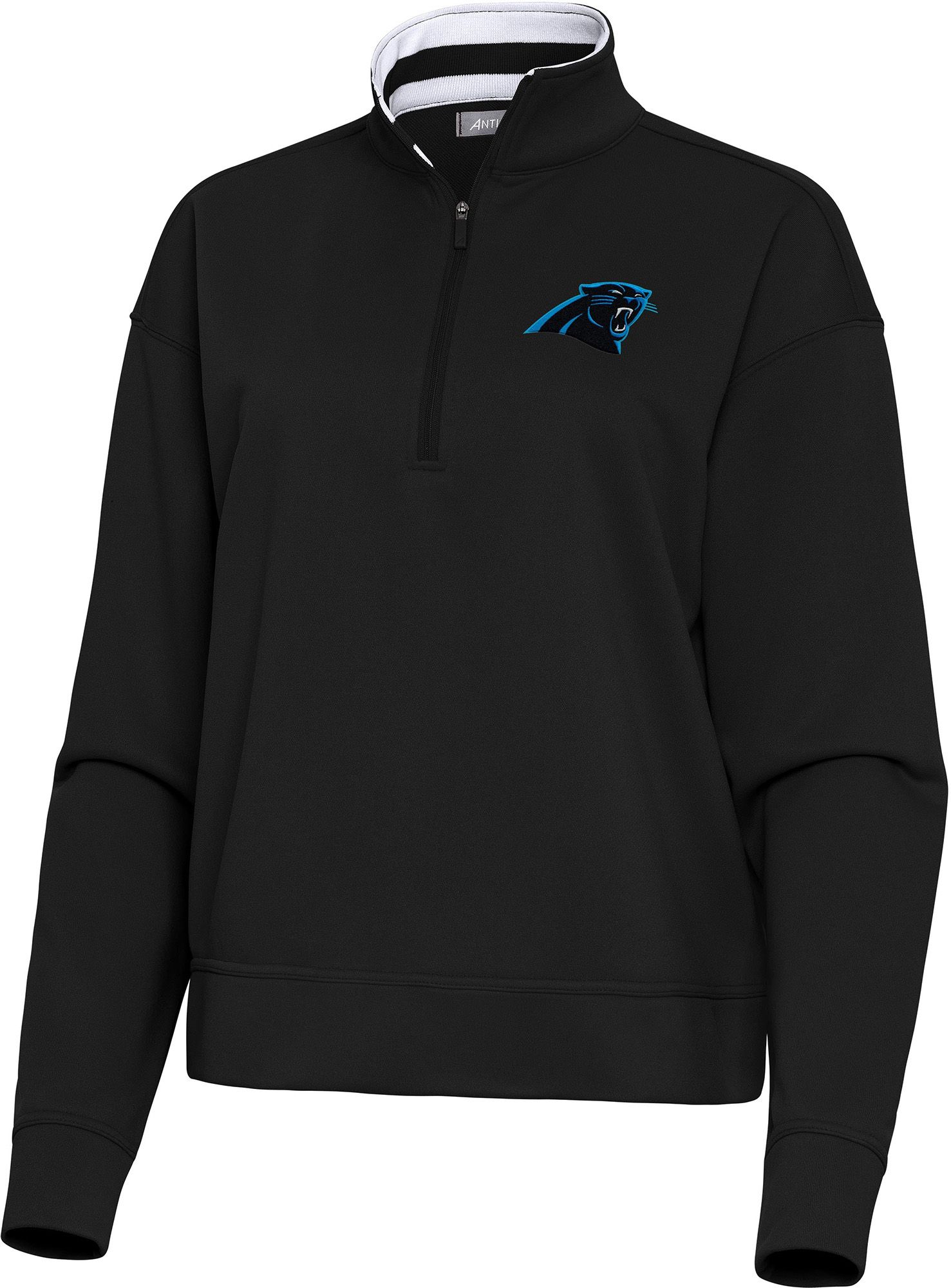 Antigua Women's Carolina Panthers Goddess 1/2 Zip Pullover