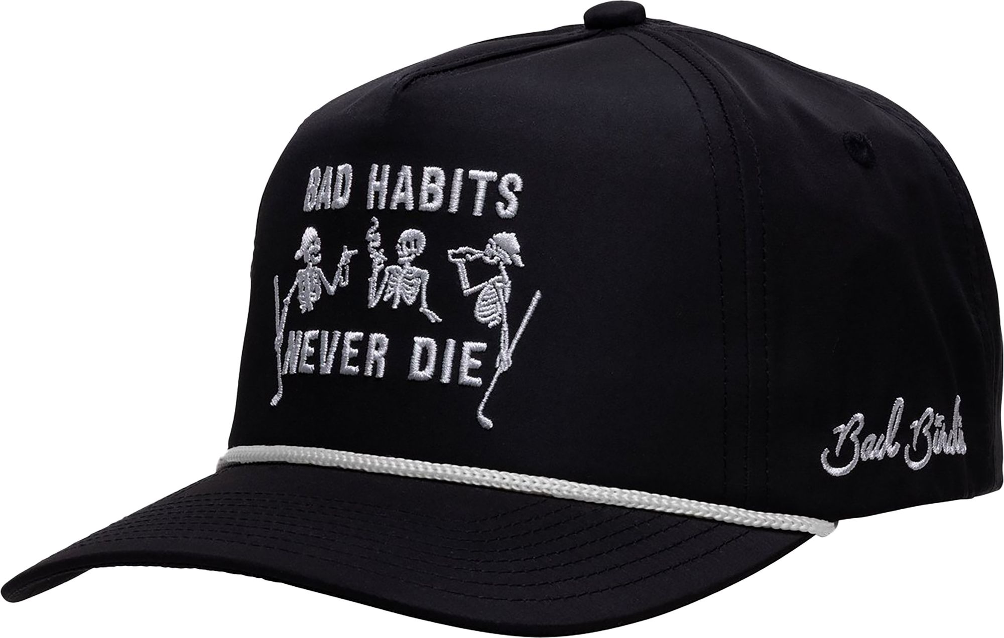 Bad Birdie Adult Bad Habits Never Die Golf Rope Hat | Golf Galaxy