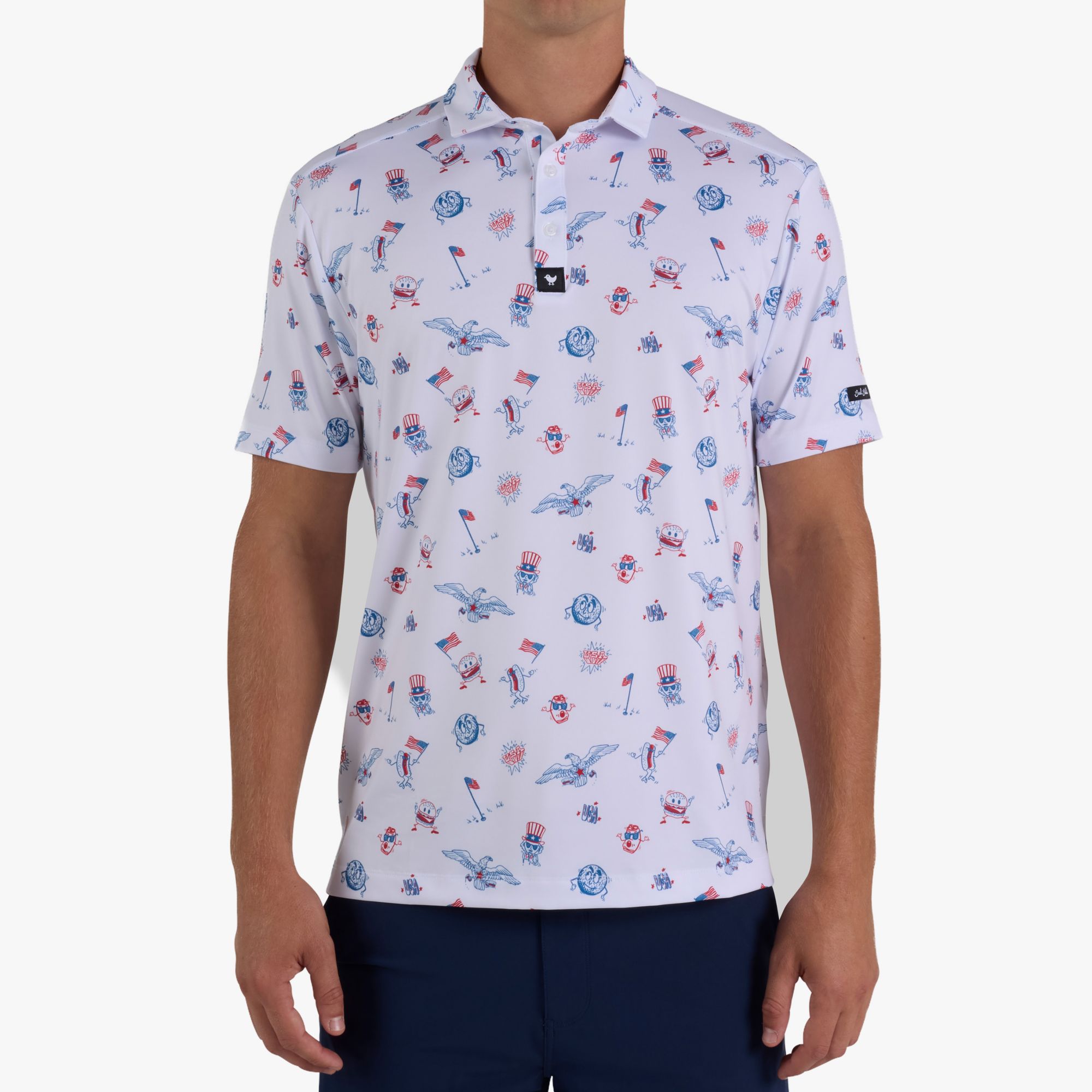 Bad Birdie Men's USA All Day, Let's Play Core Performance Golf