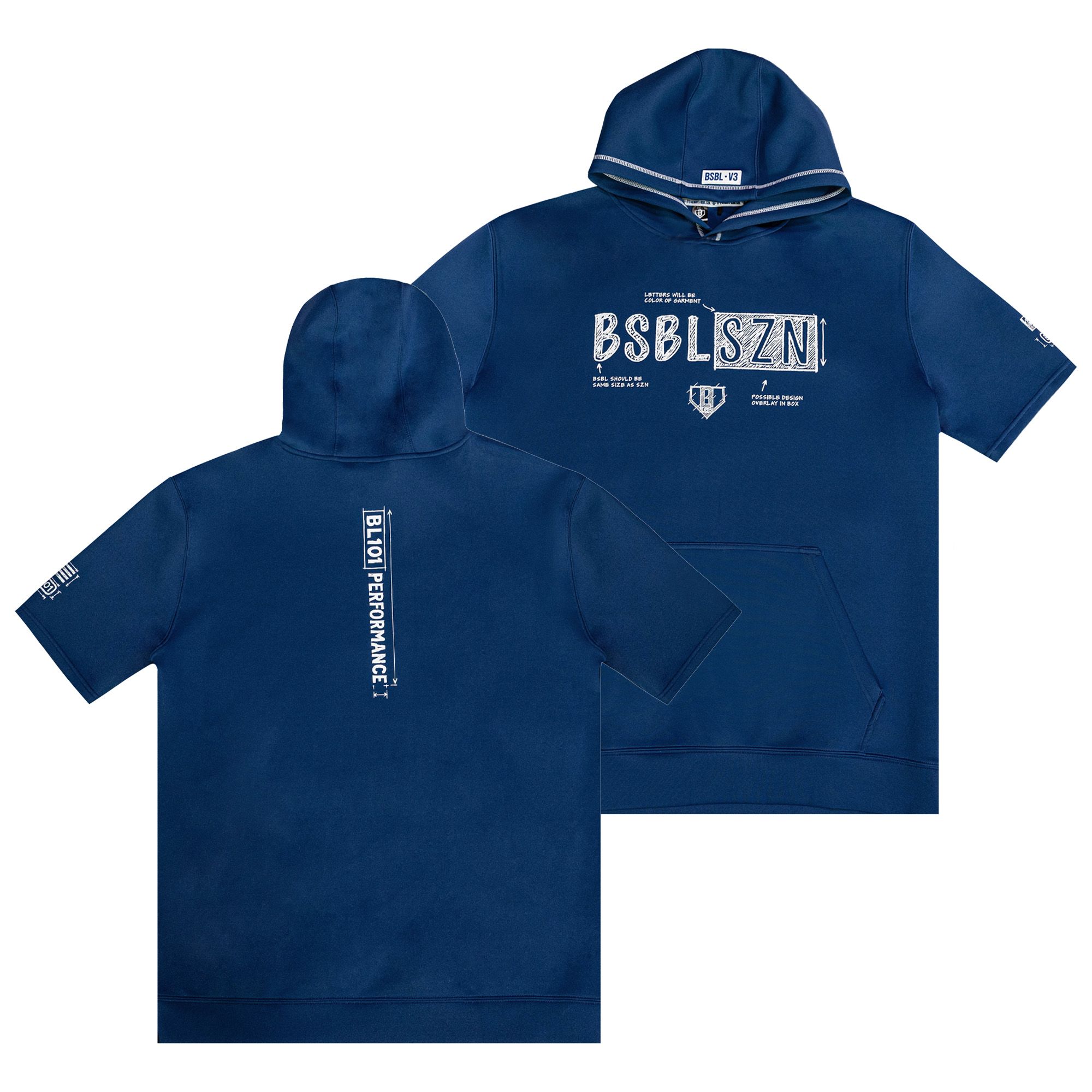 Baseball Lifestyle 101 Boys' BSBL-SZN Blueprint Short Sleeve