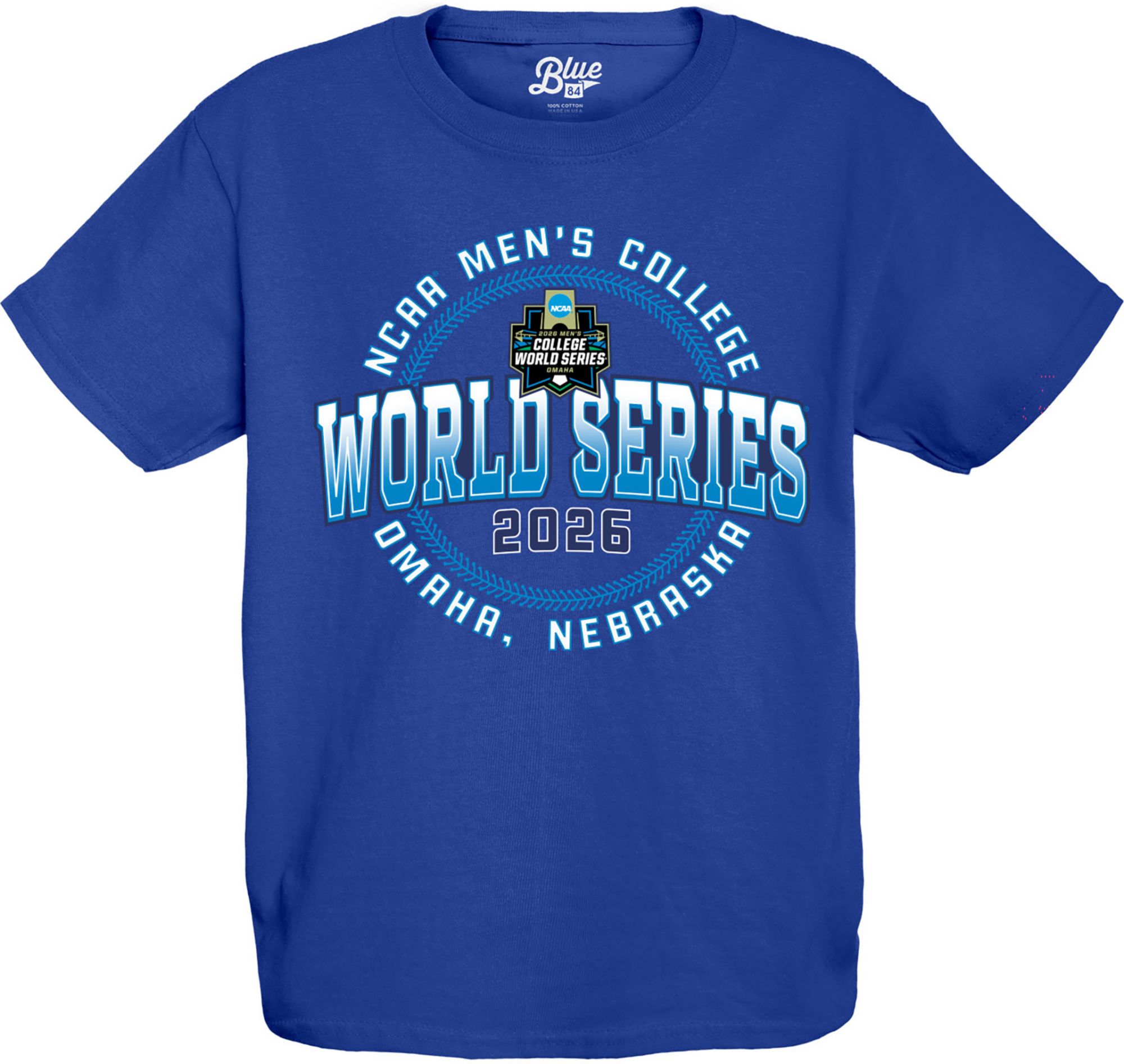 Blue 84 Youth 2026 Men's Baseball College World Series T-Shirt
