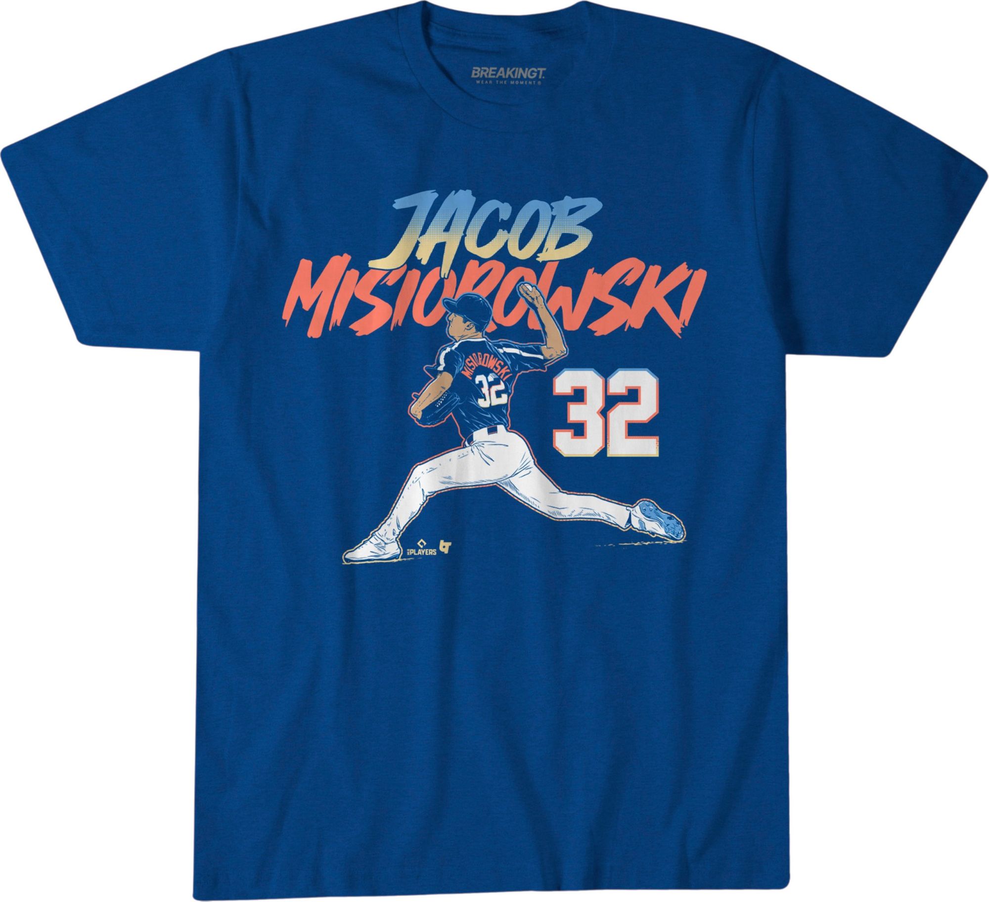 ヤギPASS THE MIC Tシャツ El.Brown Mサイズ ブルー BreakingT Adult Milwaukee Jacob Misiorowski Blue 'Miz Ace' T-Shirt