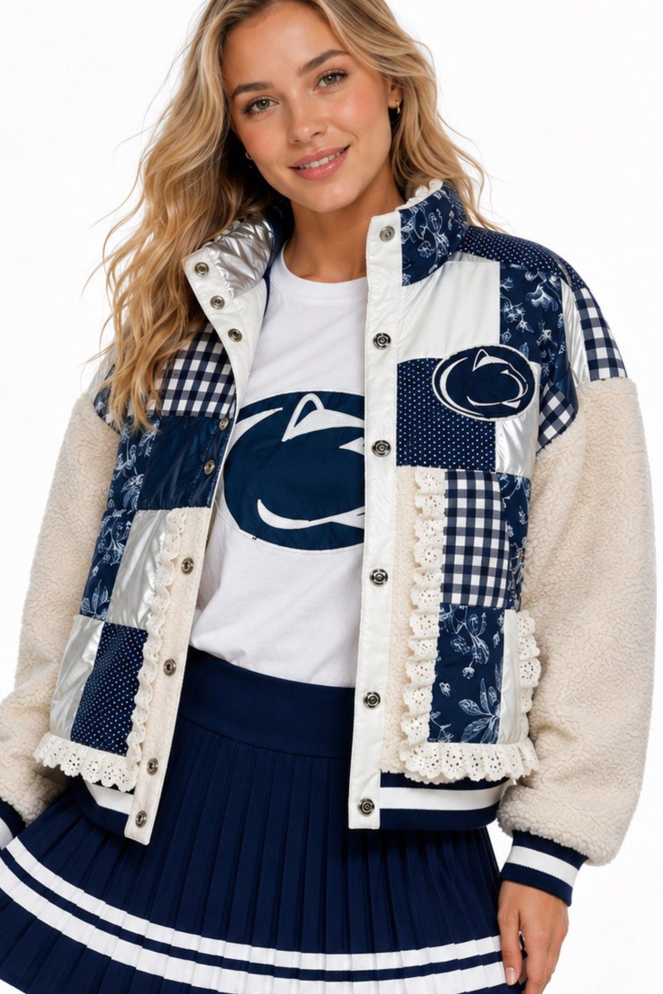 Brianna Cannon Women's Penn State Patchwork Sherpa Jacket | Dick's