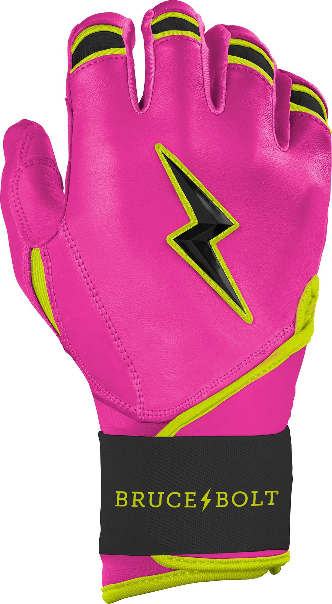Bruce Bolt Women's Pink Lightning Long Cuff Batting Gloves