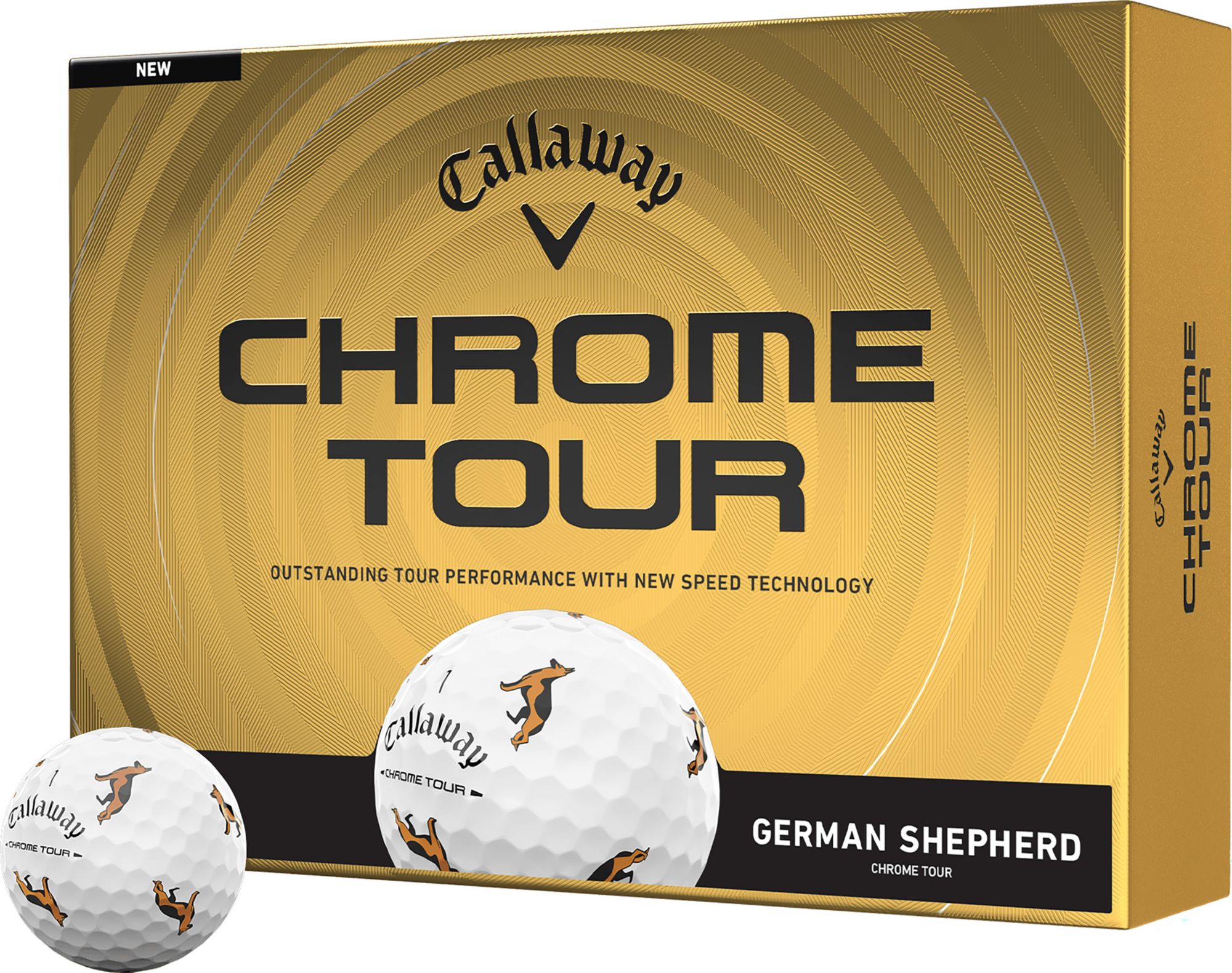 Callaway Chrome Tour German Shepherd Golf Balls | Golf Galaxy
