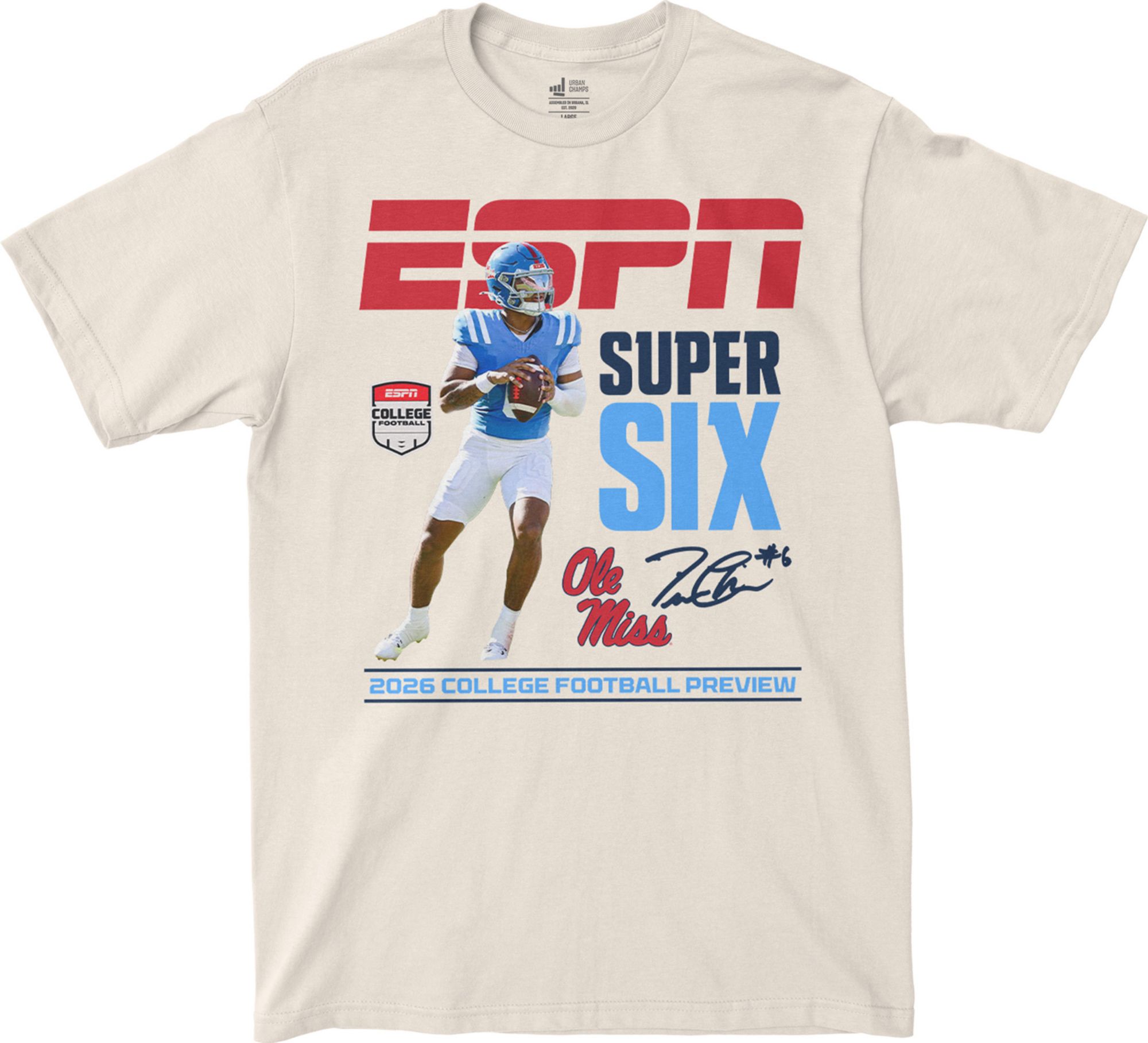 Campus Ink Adult Ole Miss Rebels Trinidad Chambliss ESPN Super Six