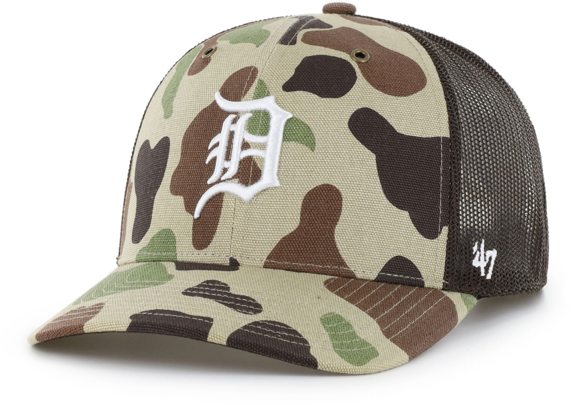 Carhartt x '47 Adult Detroit Tigers Duck Camo Adjustable Trucker