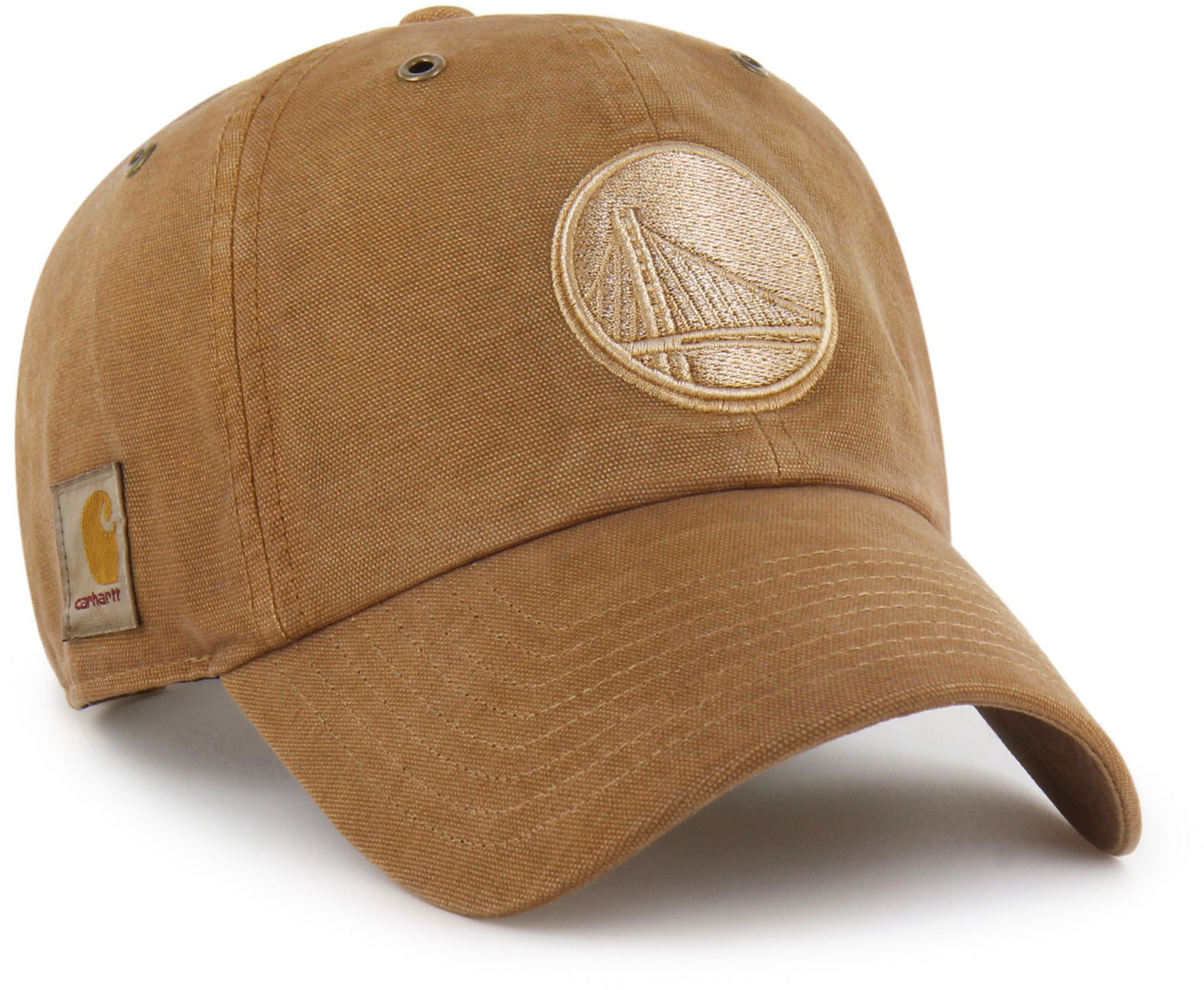 ブラウン ベースボールキャップ CHRONIC HEALING Carhartt x '47 Adult Golden State Warriors Brown Dyed Clean Up