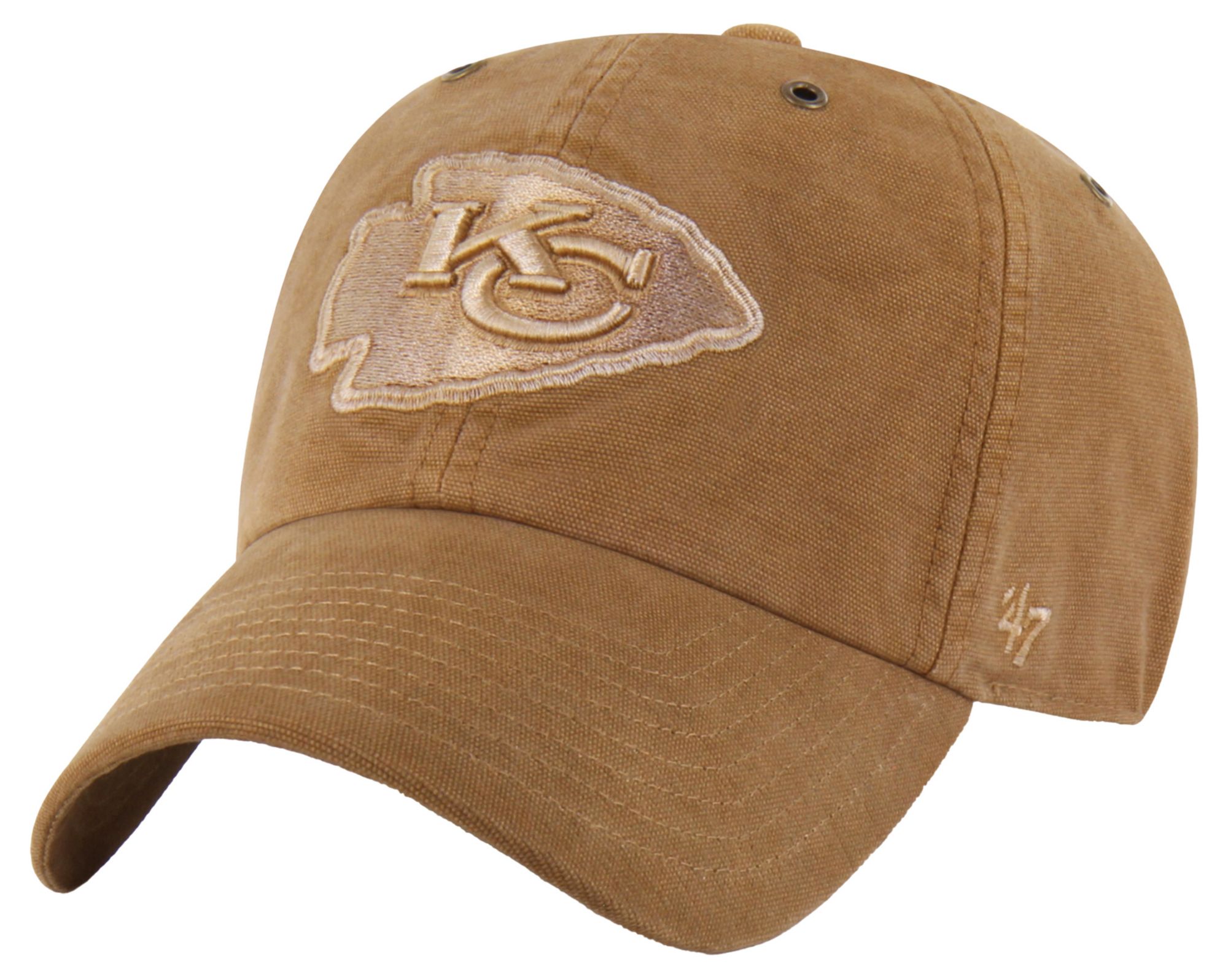 Carhartt x '47 Adult Kansas City Chiefs Brown Dyed Clean Up Hat