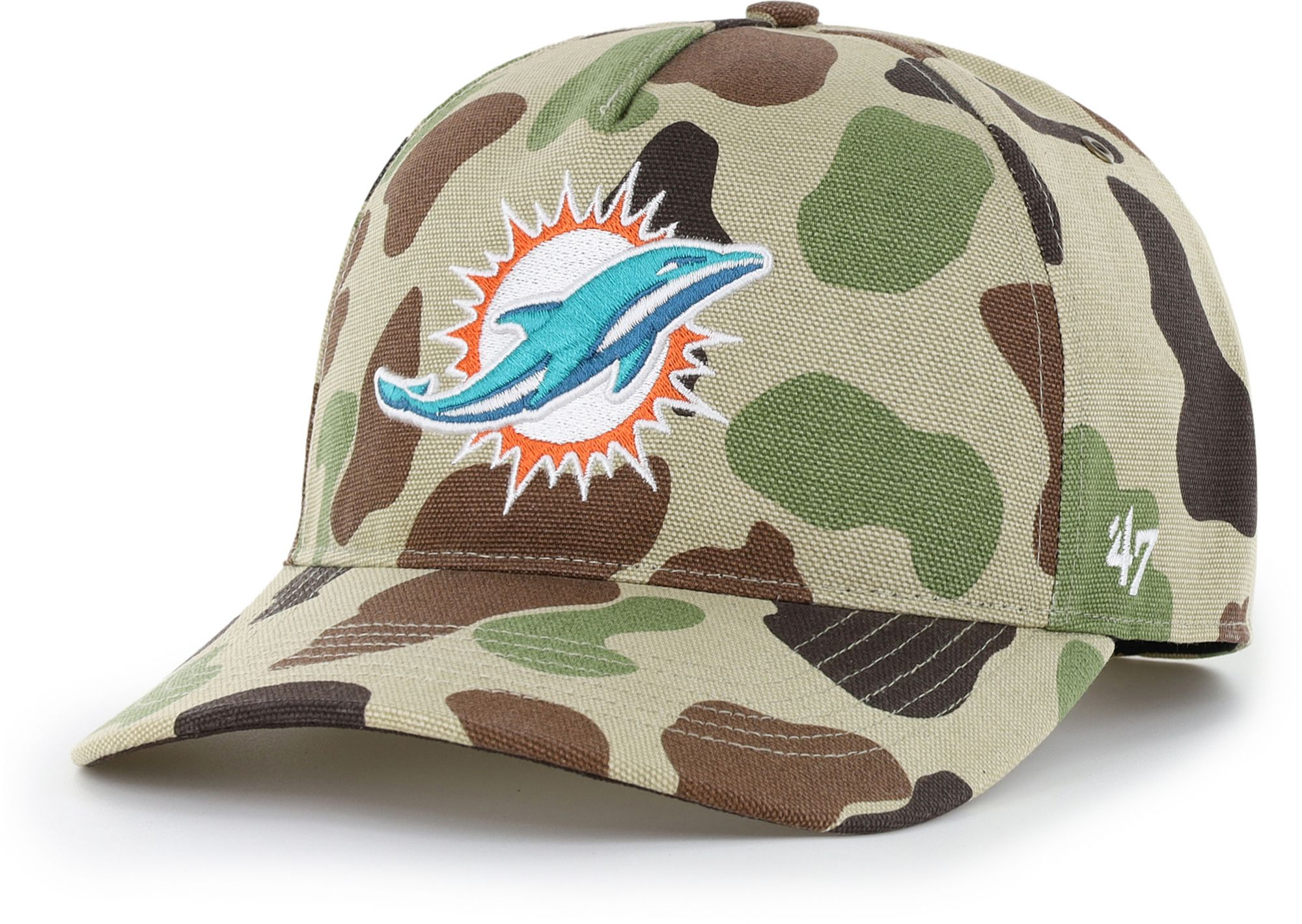 Carhartt x '47 Adult Miami Dolphins Duck Camo Hitch Adjustable Hat