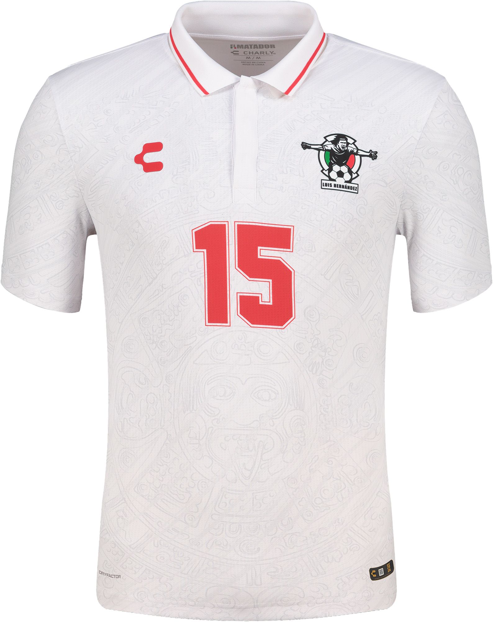 Charly(中古品) Charly Adult Mexico Luis Hernández #15 White Vintage Replica
