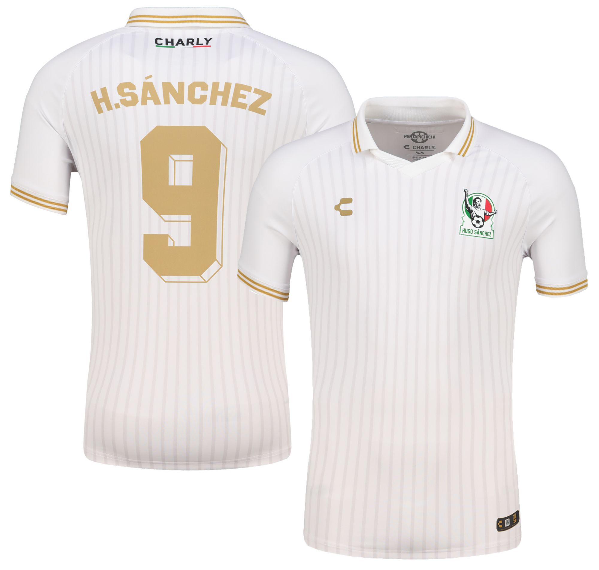 Charly Adult Mexico 2026 Hugo Sanchez #9 White Vintage Replica