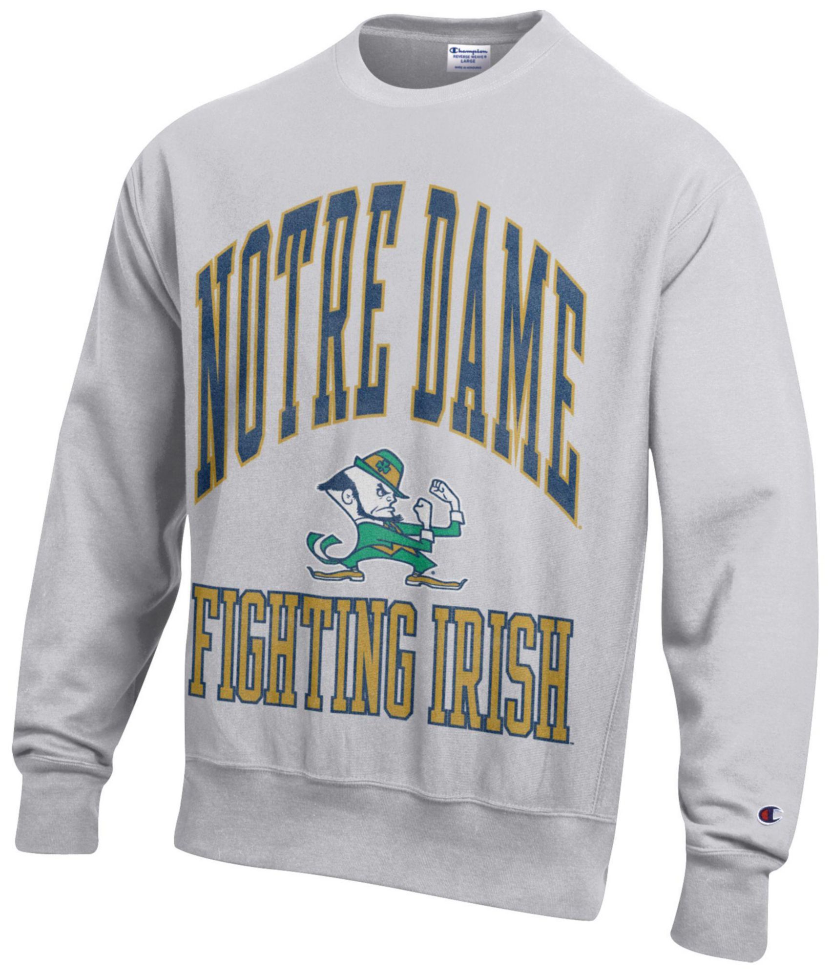 Champion Men's Notre Dame Fighting Irish Silver Gray Reverse Weave