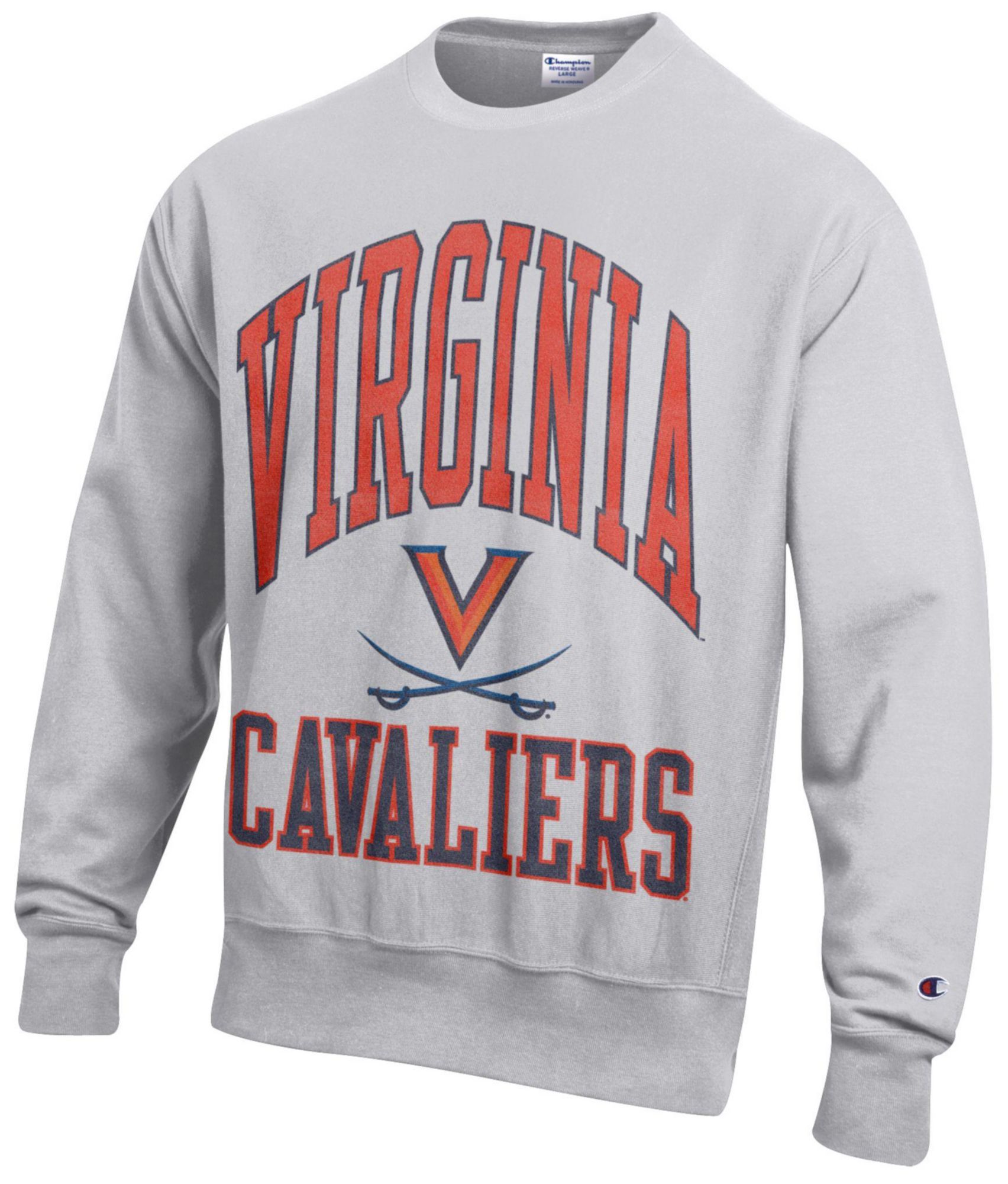 Champion Men's Virginia Cavaliers Silver Gray Reverse Weave