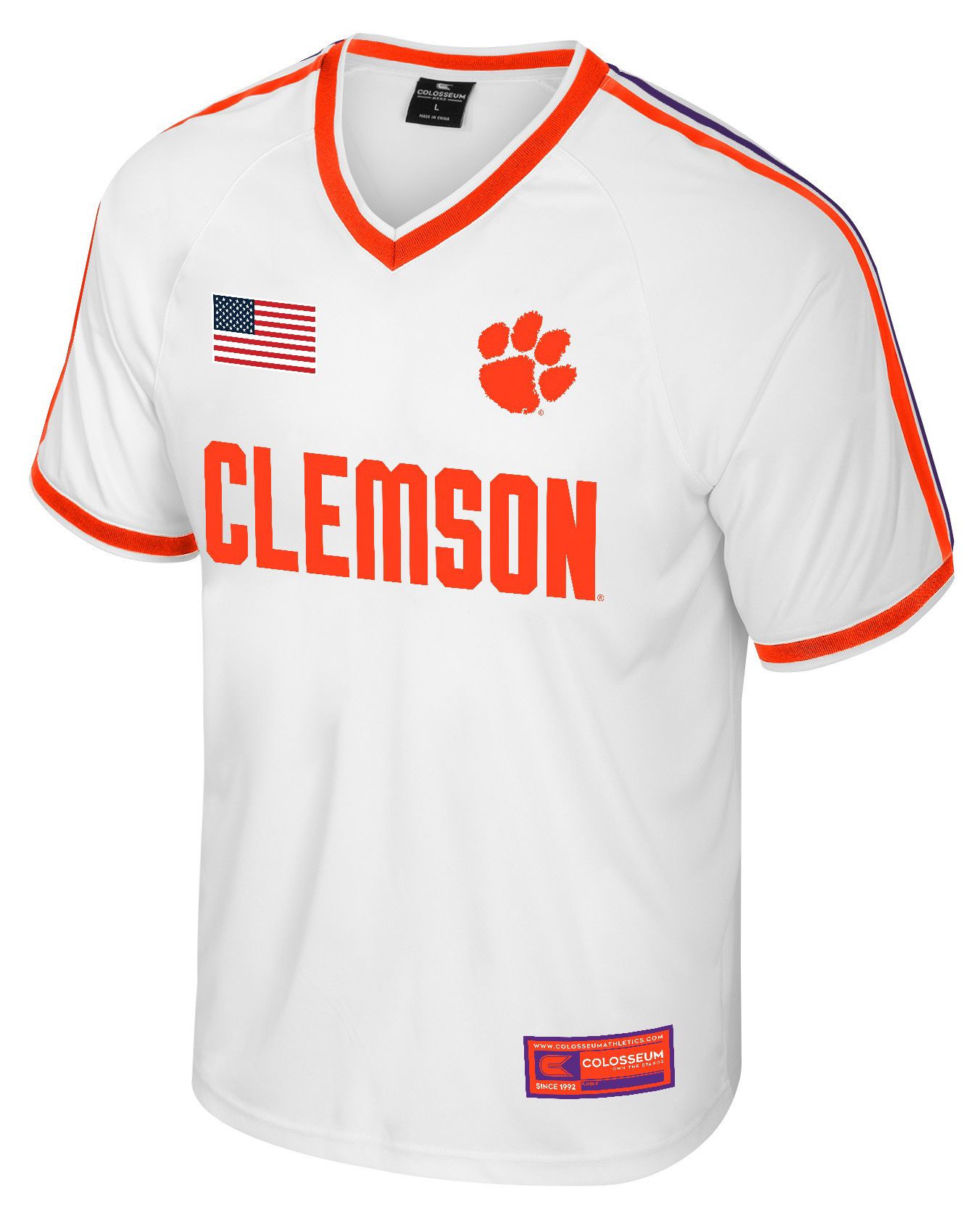 Colosseum Men's Clemson Tigers White Soccer Jersey | Dick's