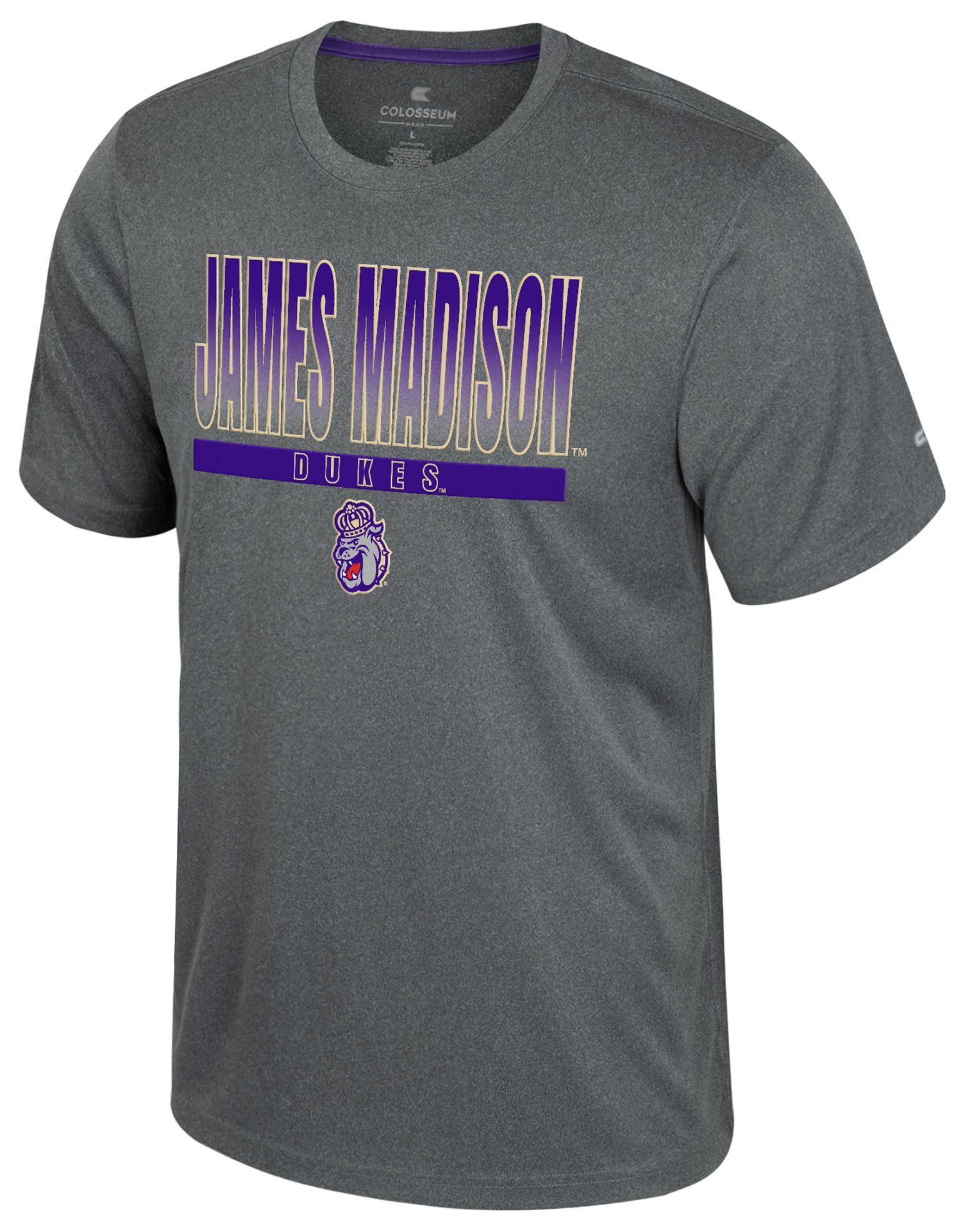 Colosseum Men's James Madison Dukes Heather Charcoal Maitre D T