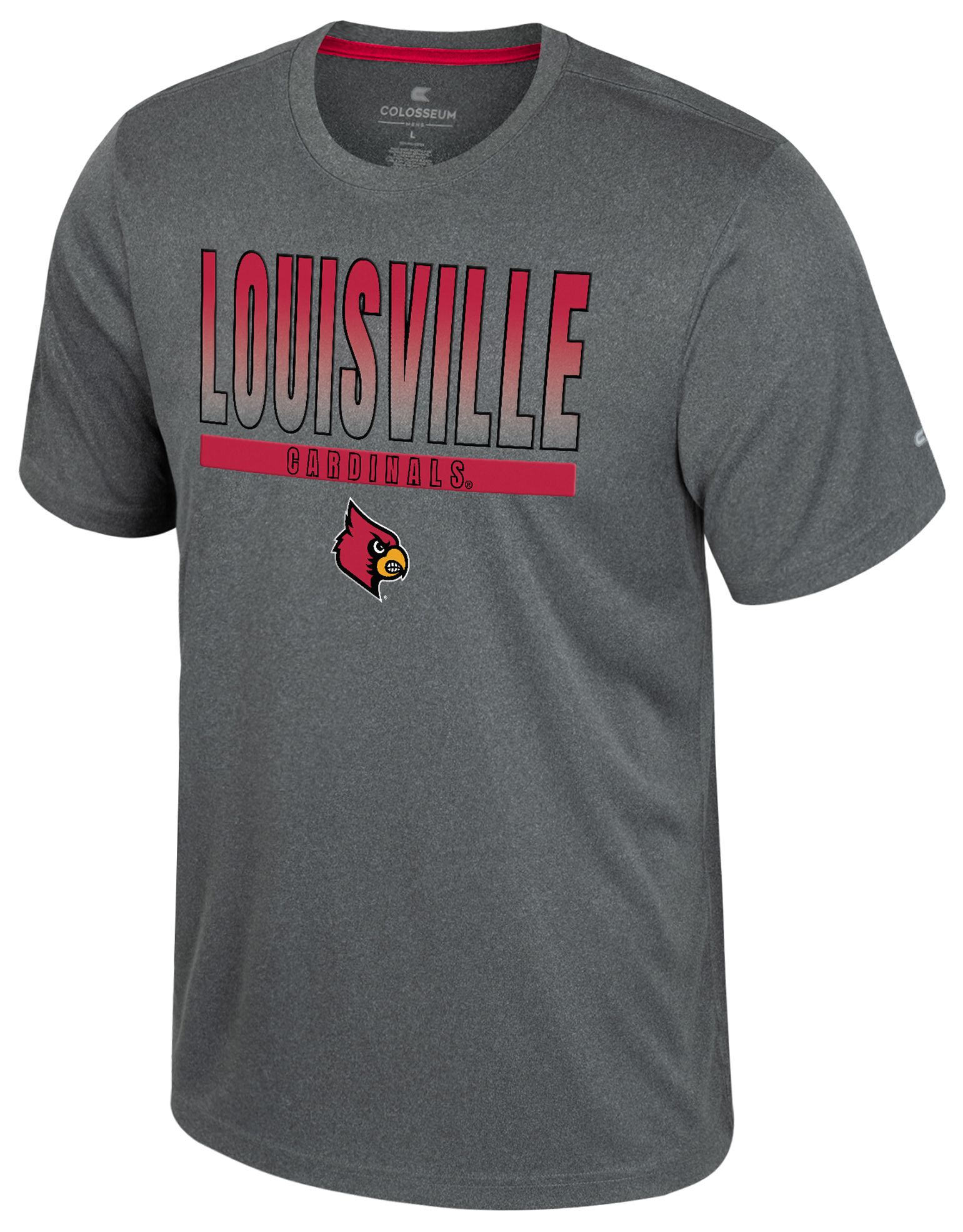 Colosseum Men's Louisville Cardinals Heather Charcoal Maitre D T