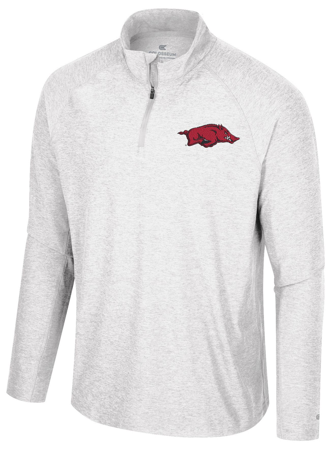 Colosseum Men's Arkansas Razorbacks White 1/4 Zip Jacket | Dick's