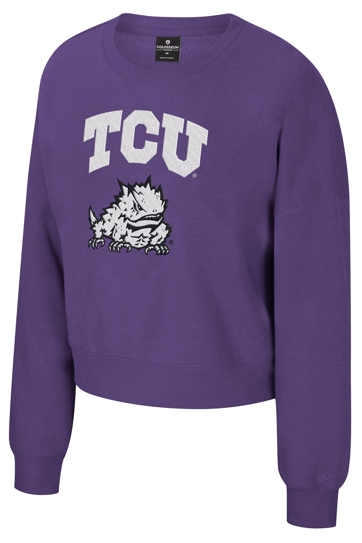 Colosseum Women's TCU Horned Frogs Purple Crewneck Sweatshirt
