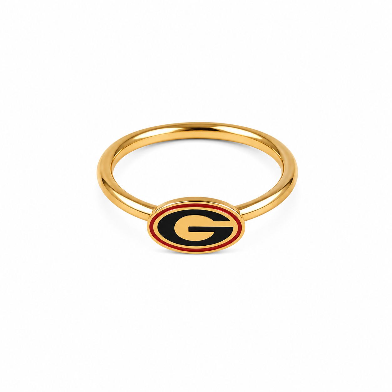 Color Shout Georgia Bulldogs Logo Stack Ring Set Size Seven