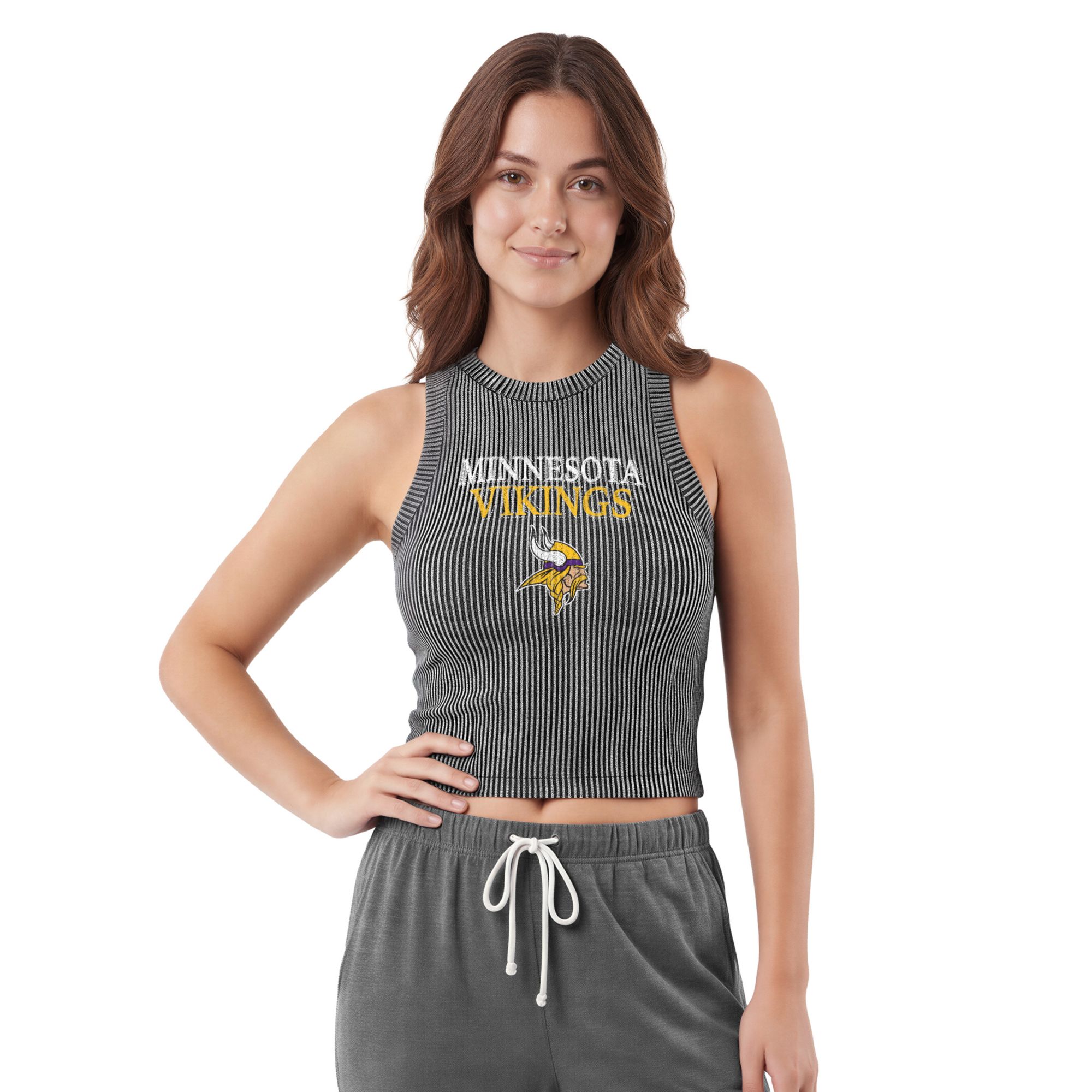 Concepts Sport Women's Minnesota Vikings Charcoal Timber Tank Top
