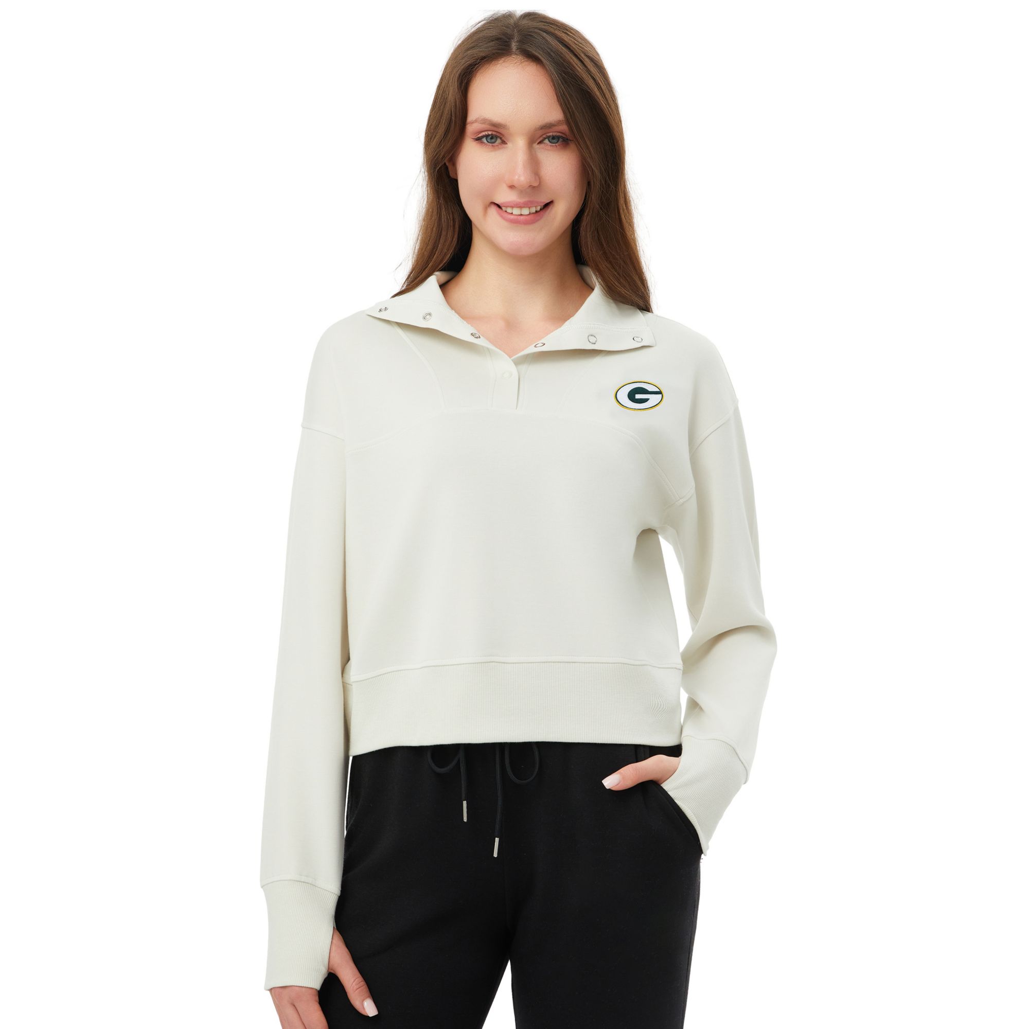 Concepts Sport Women's Green Bay Packers Manor Scuba Crewneck