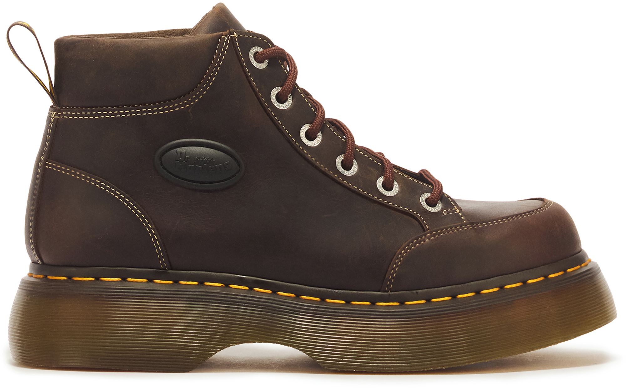 靴 Dr.Martens Dr. Martens Women's Buzz 6-Eye Crazy Horse Leather Lace-Up Boots