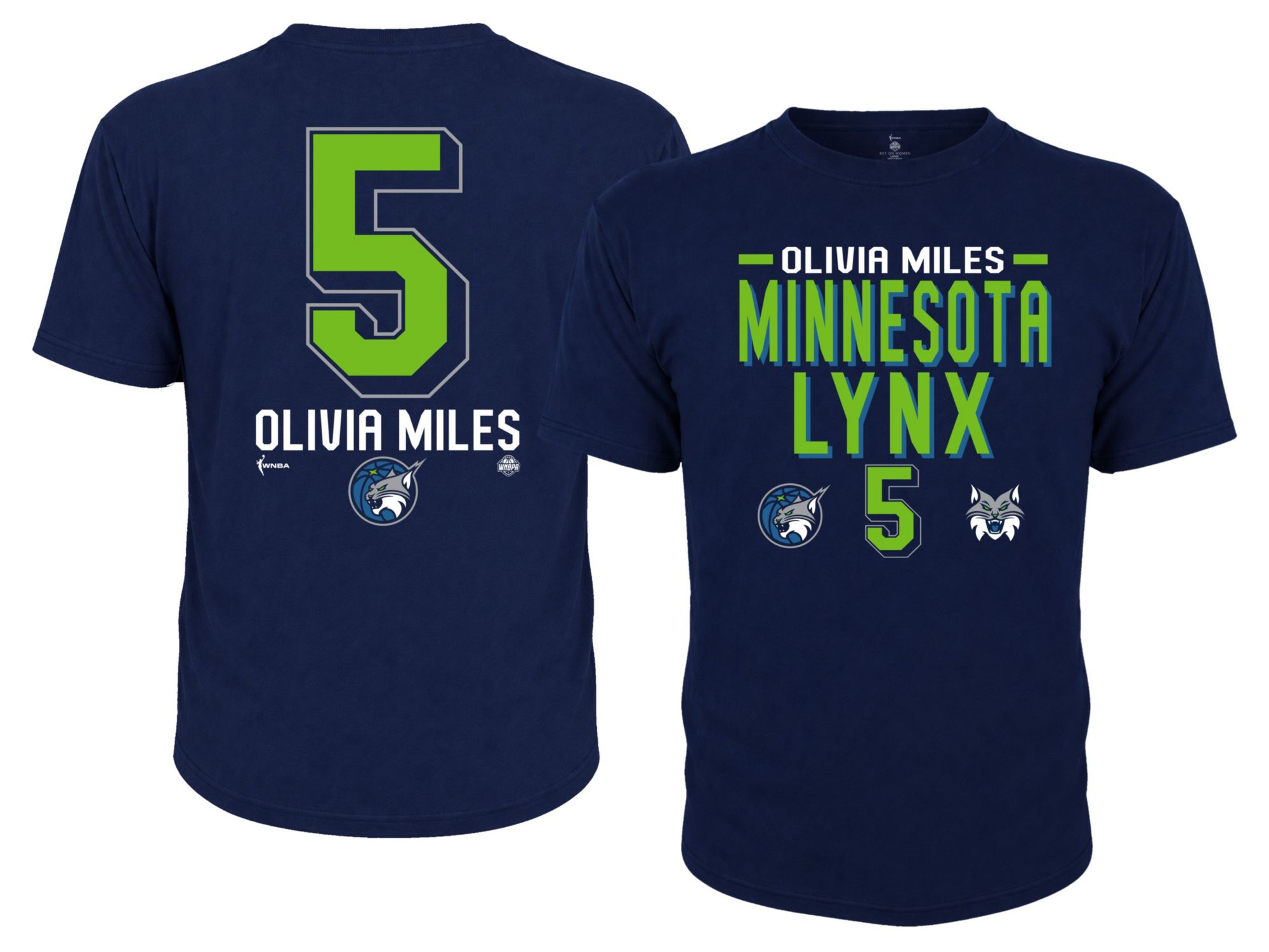 Dynasty Apparel Adult Minnesota Lynx Olivia Miles Navy Explorer T