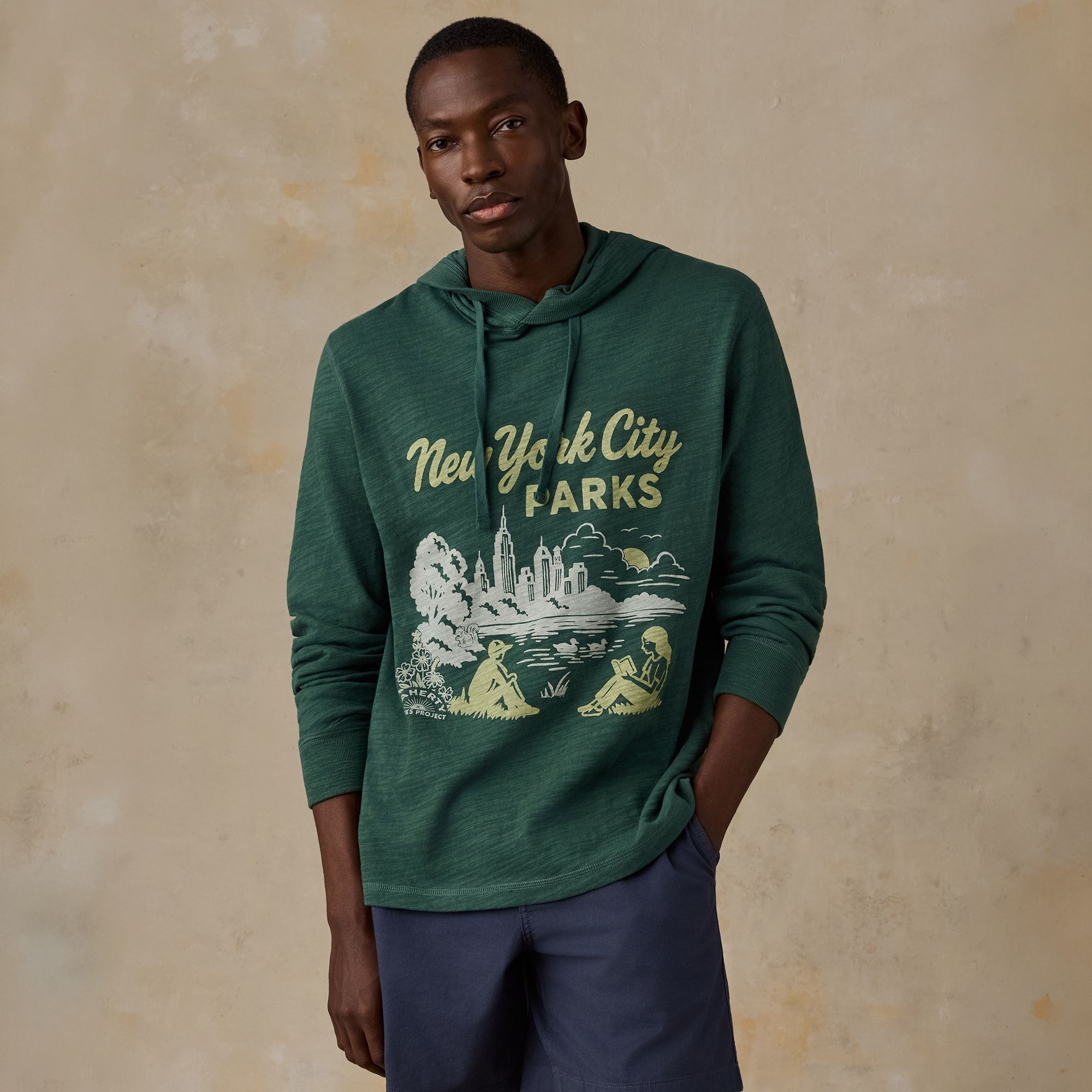 Faherty Men's NYC Parks Sunwashed Slub Hoodie | Dick's Sporting Goods